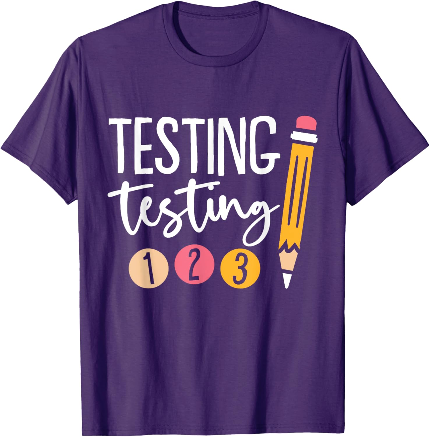 Cute Kindergarten Teacher Gifts & Apparel Black Testing Day T-Shirt