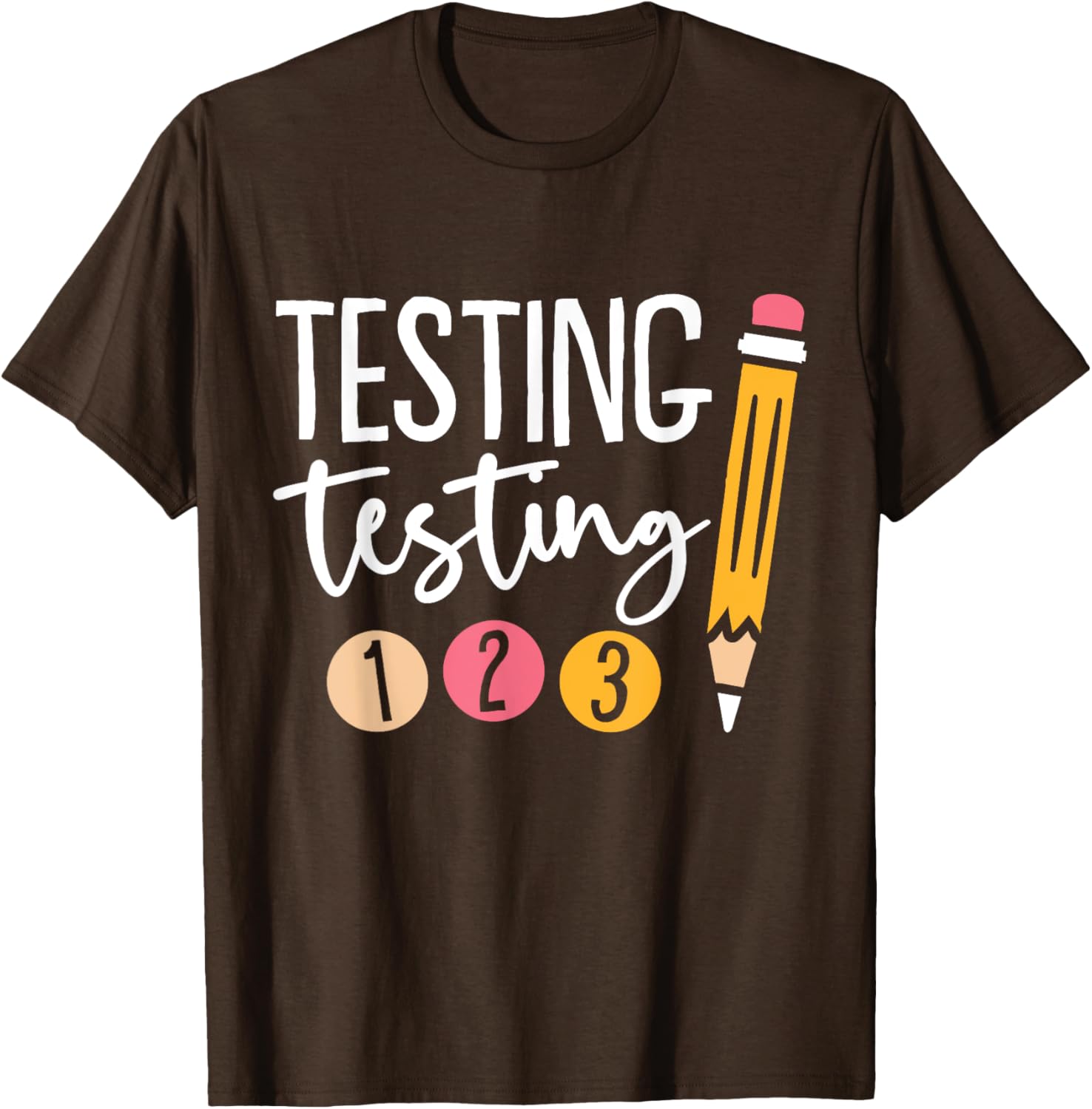 Cute Kindergarten Teacher Gifts & Apparel Black Testing Day T-Shirt