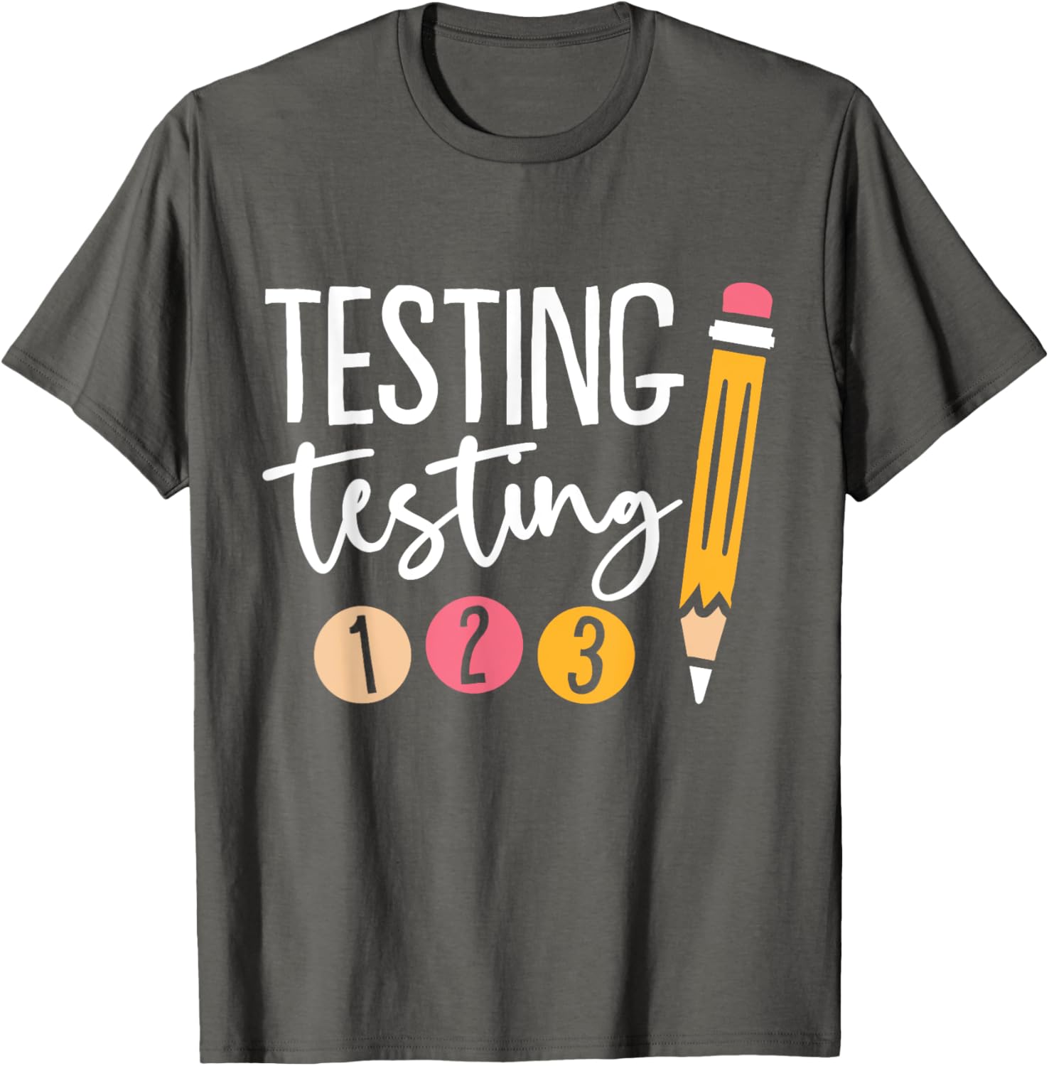 Cute Kindergarten Teacher Gifts & Apparel Black Testing Day T-Shirt