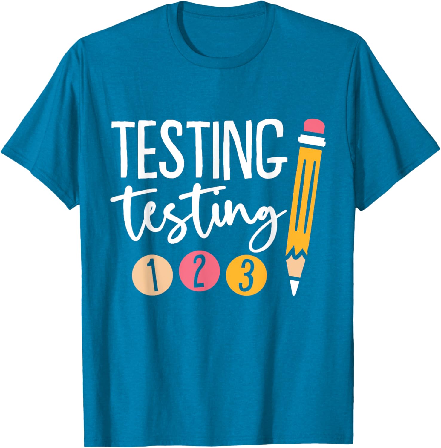 Cute Kindergarten Teacher Gifts & Apparel Black Testing Day T-Shirt