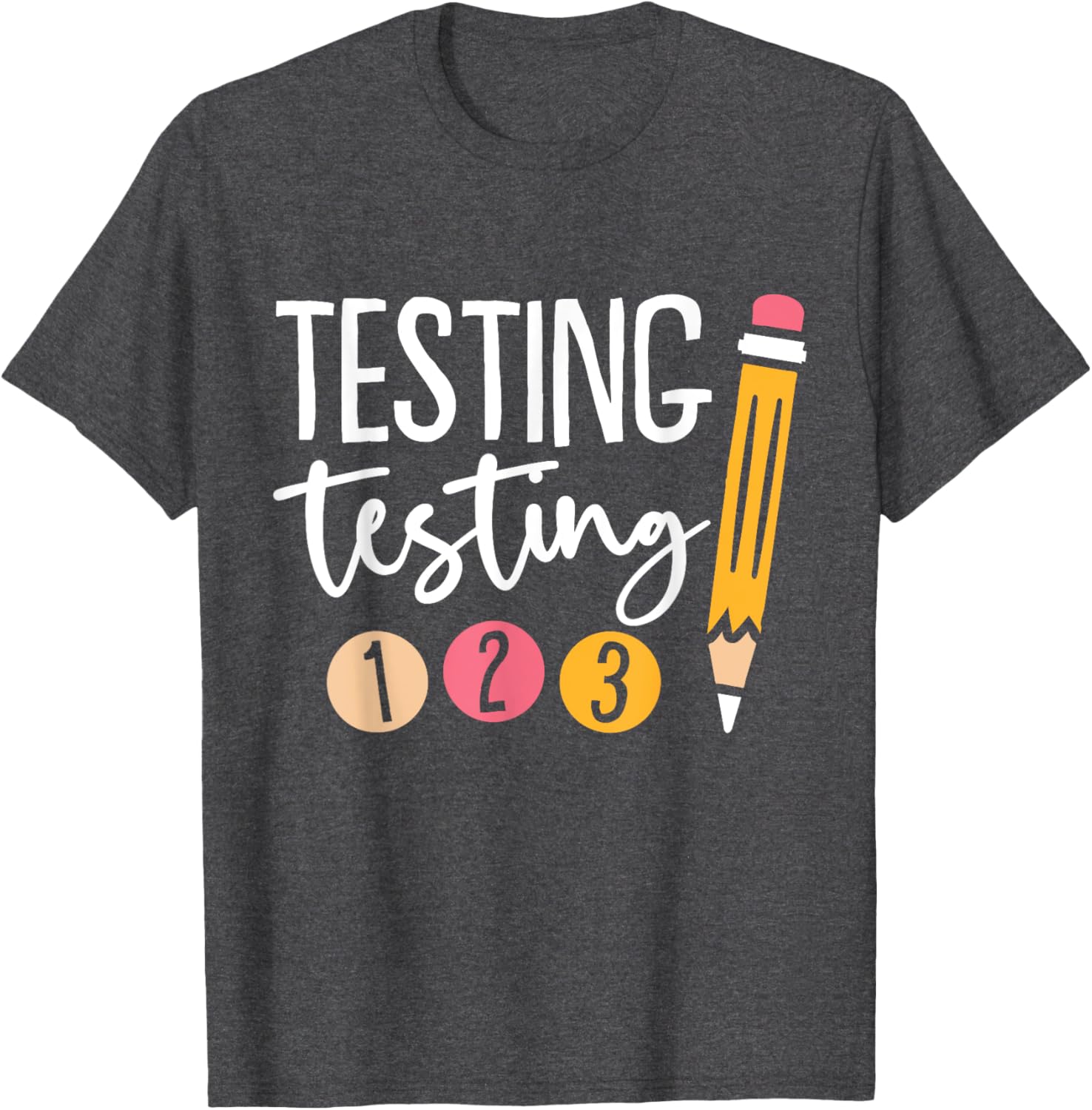 Cute Kindergarten Teacher Gifts & Apparel Black Testing Day T-Shirt