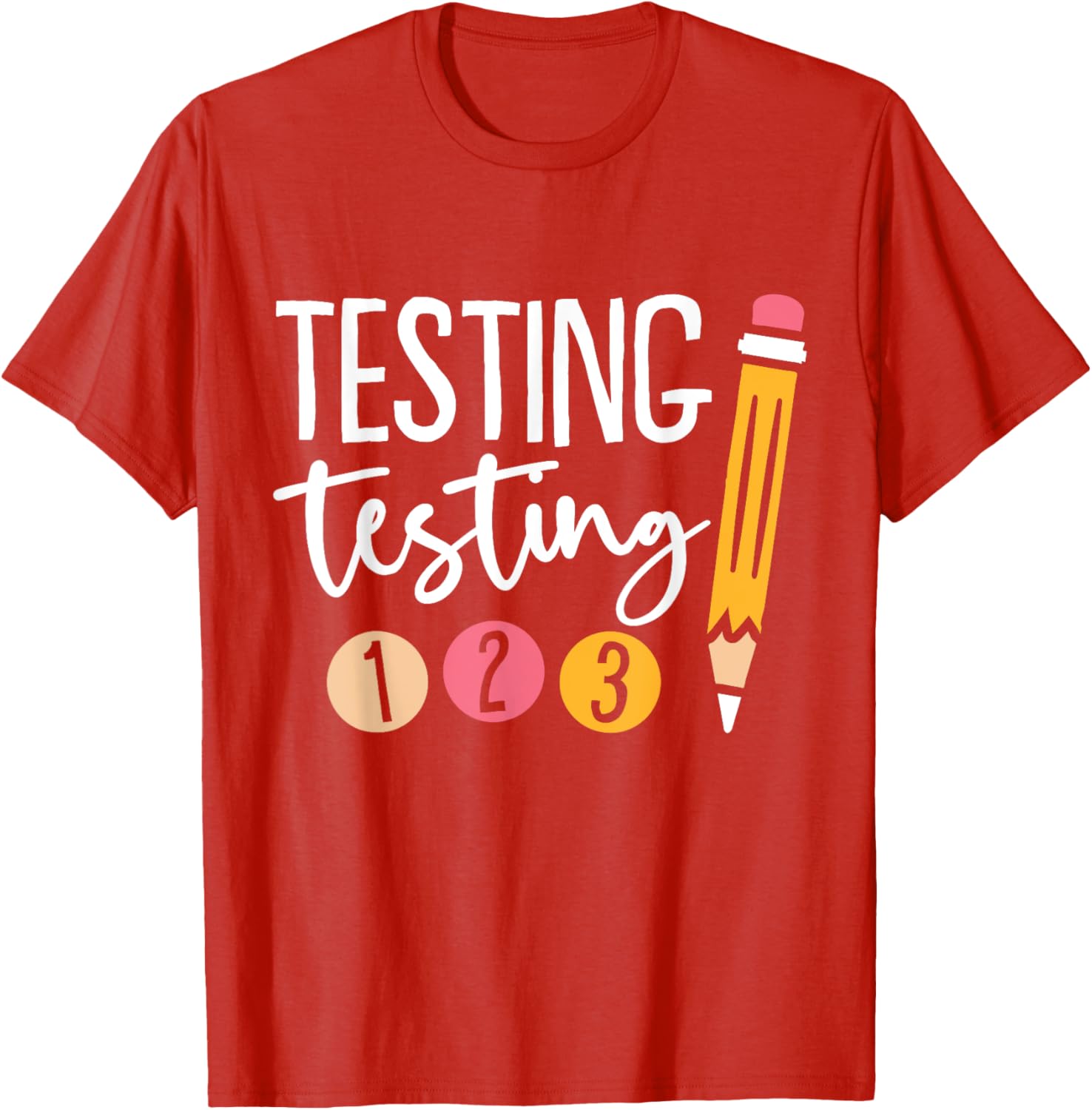 Cute Kindergarten Teacher Gifts & Apparel Black Testing Day T-Shirt
