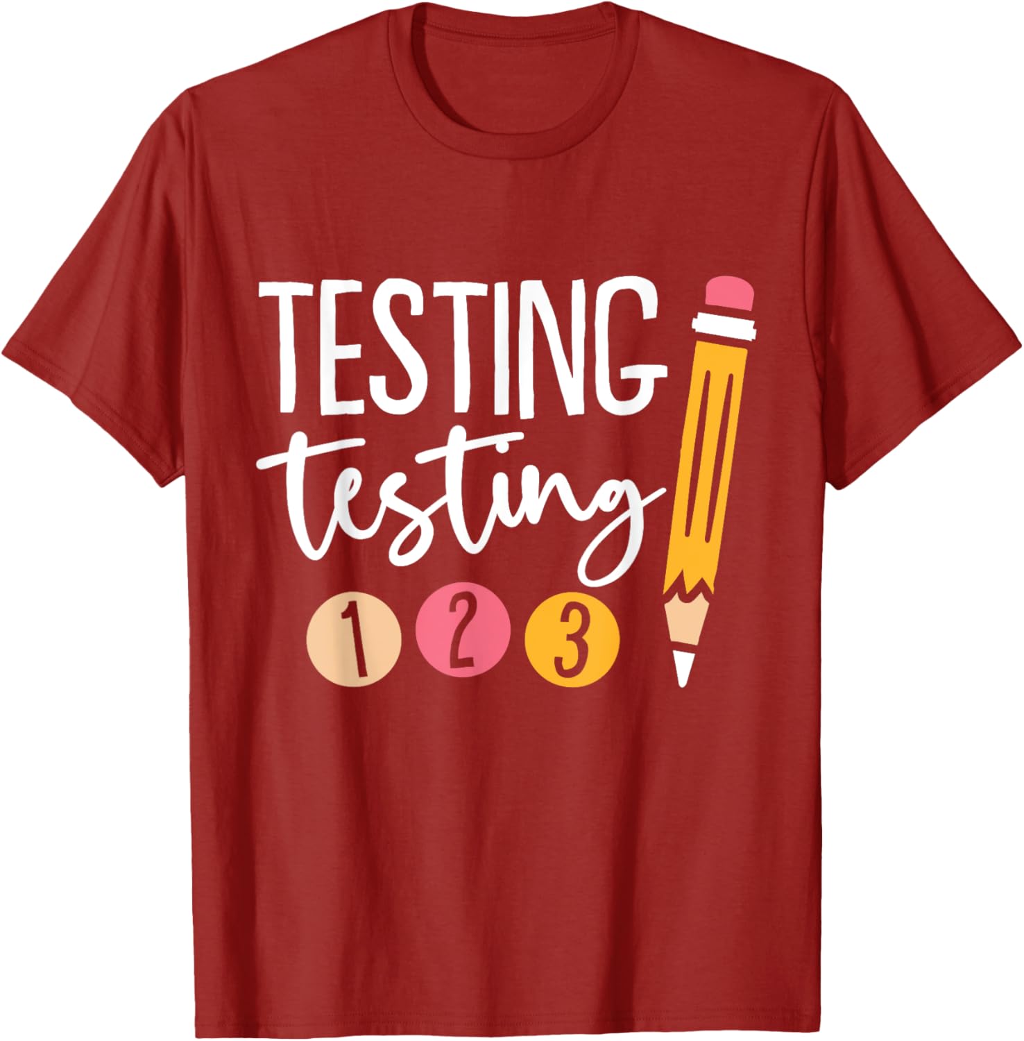Cute Kindergarten Teacher Gifts & Apparel Black Testing Day T-Shirt