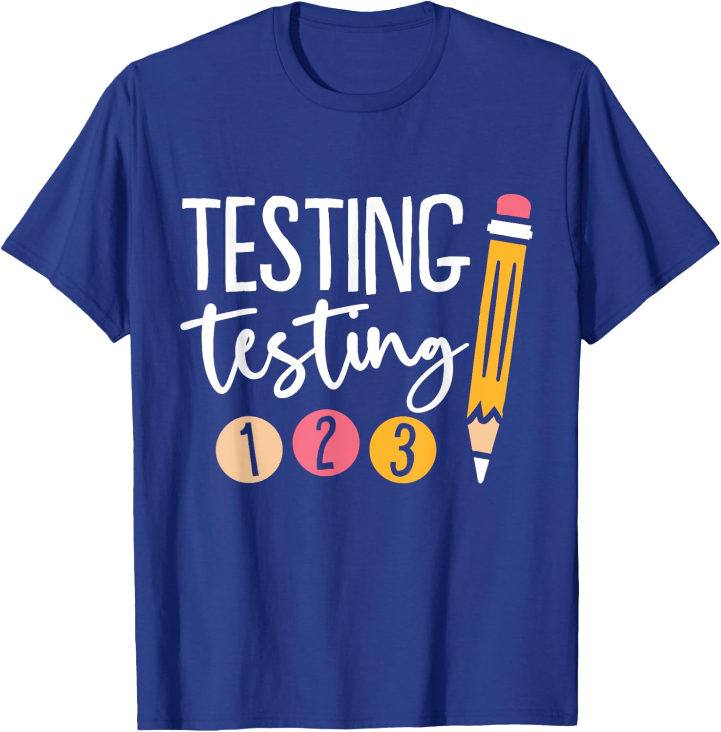 Cute Kindergarten Teacher Gifts & Apparel Black Testing Day T-Shirt
