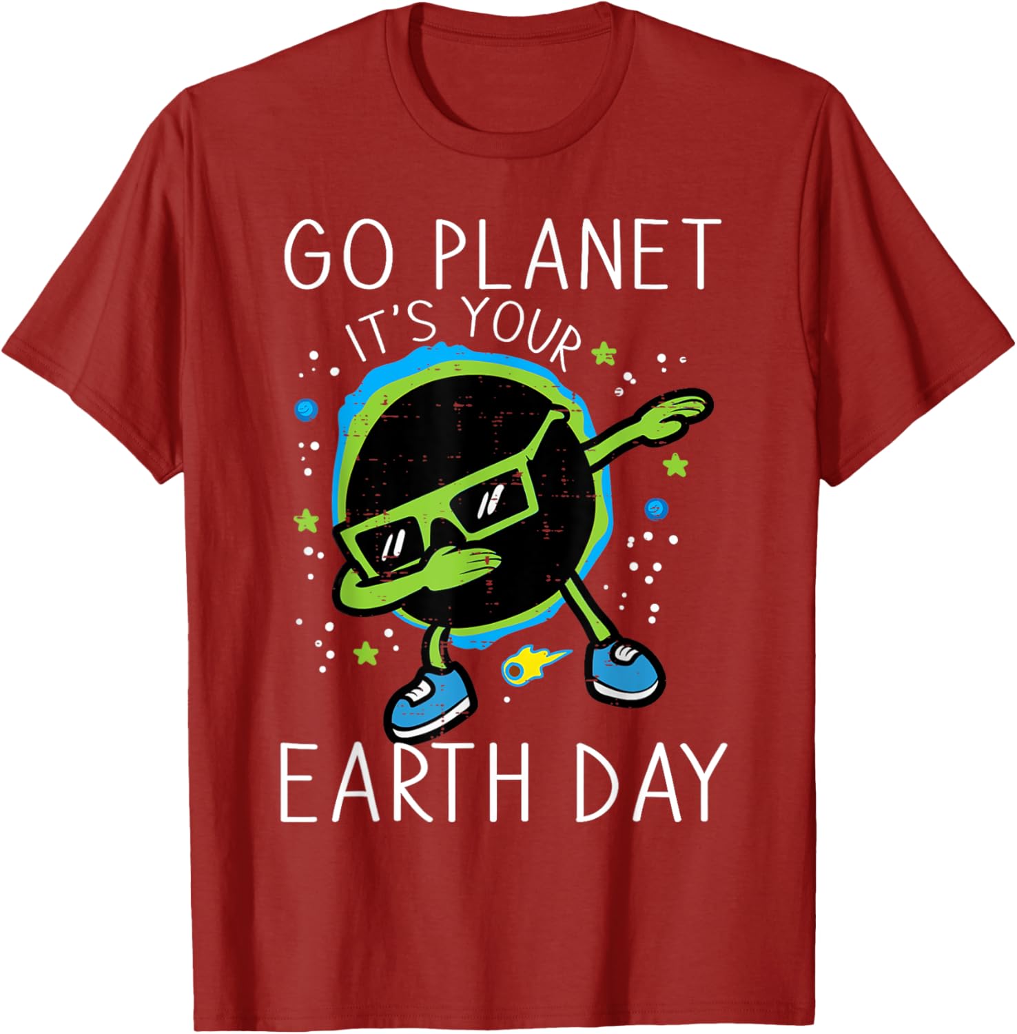 Dab Earth Solar Eclipse Go Planet Its Your Earth Day Kid Men T-Shirt