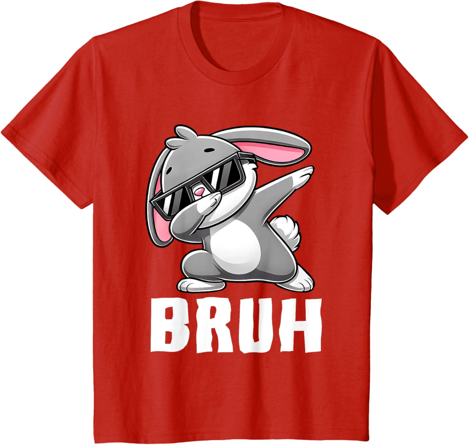 Dabbing Bunny Bruh Meme Easter Day Dab Bunny Teens Boys Kids T-Shirt