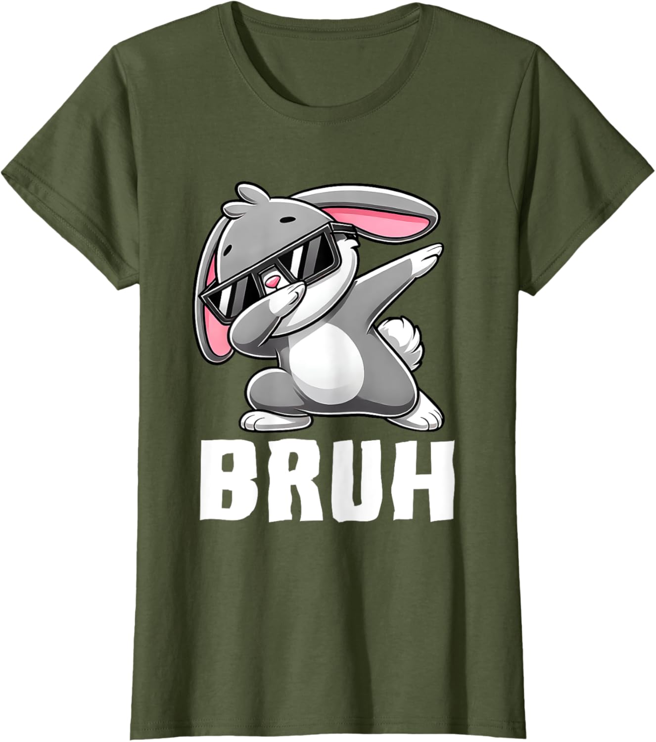 Dabbing Bunny Bruh Meme Easter Day Dab Bunny Teens Boys Kids T-Shirt