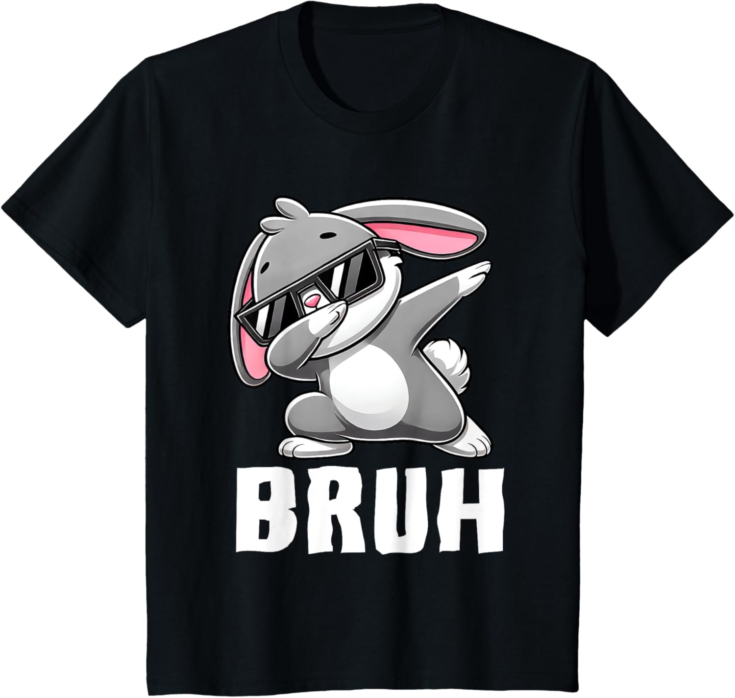 Dabbing Bunny Bruh Meme Easter Day Dab Bunny Teens Boys Kids T-Shirt