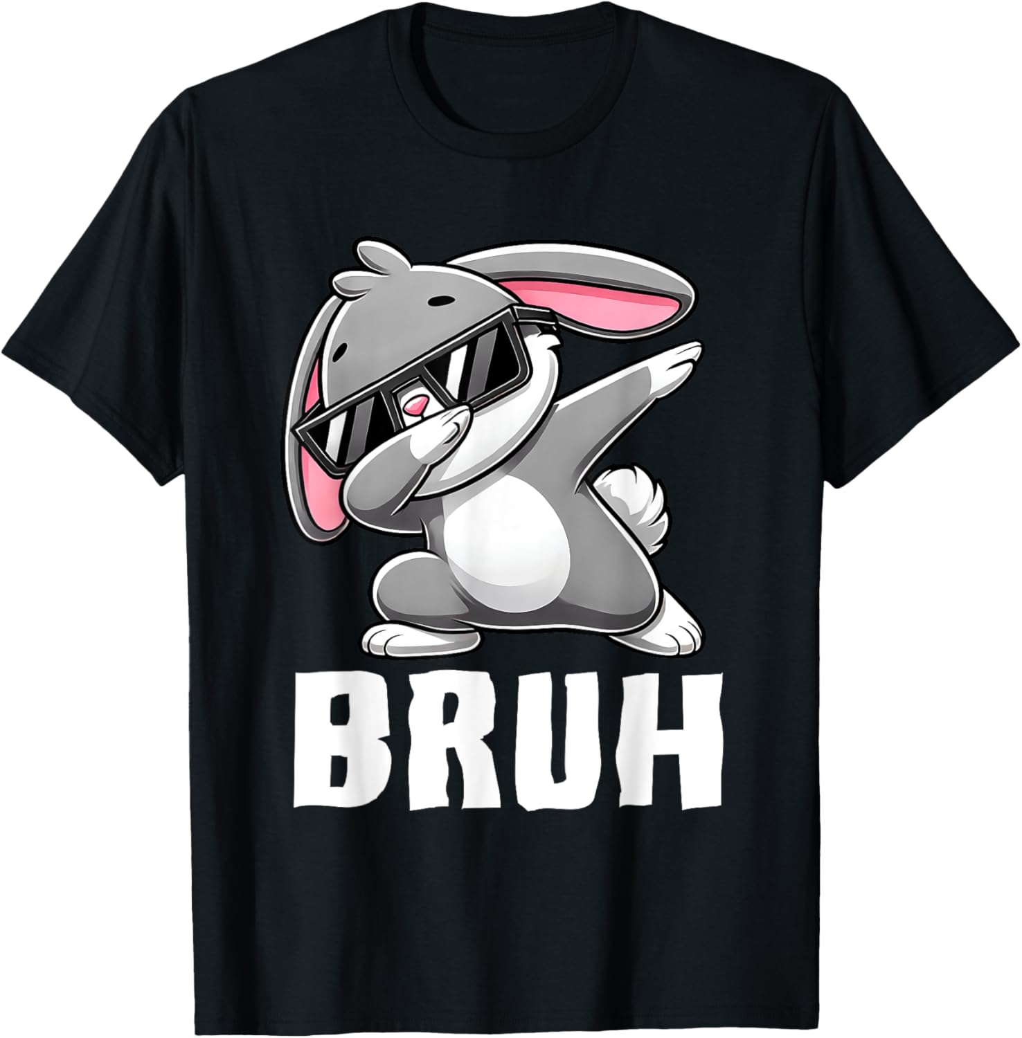 Dabbing Bunny Bruh Meme Easter Day Dab Bunny Teens Boys Kids T-Shirt