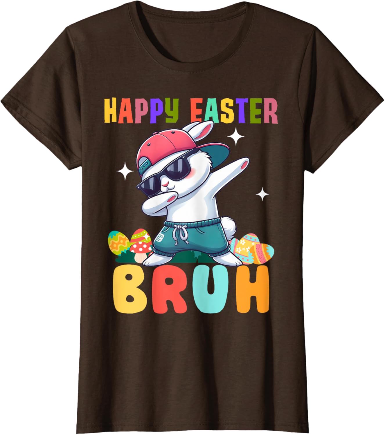 Dabbing Bunny Easter Bruh, Funny Boy Girl Kid T-Shirt