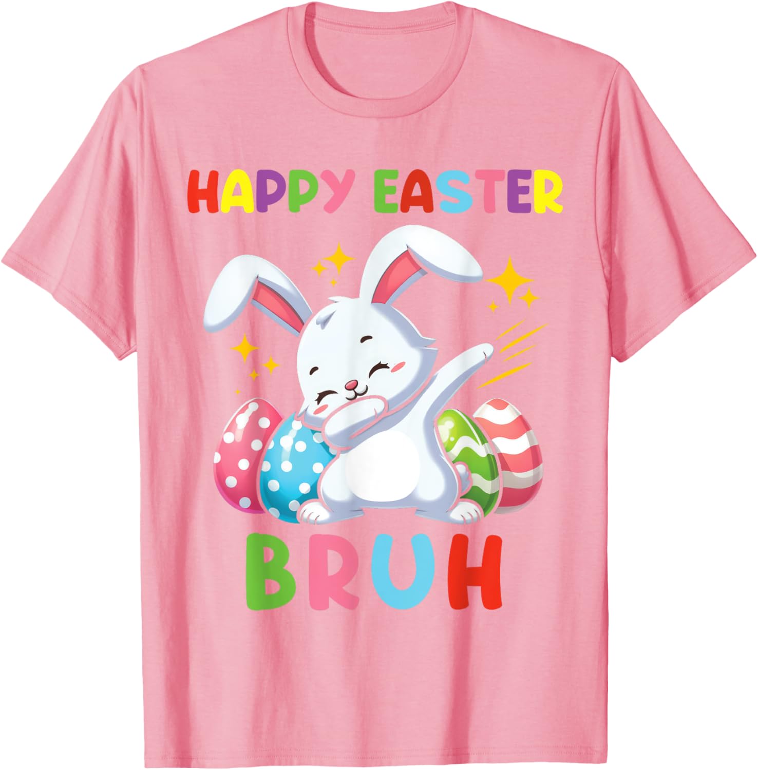 Dabbing Bunny Easter Bruh, Funny Kid T-Shirt