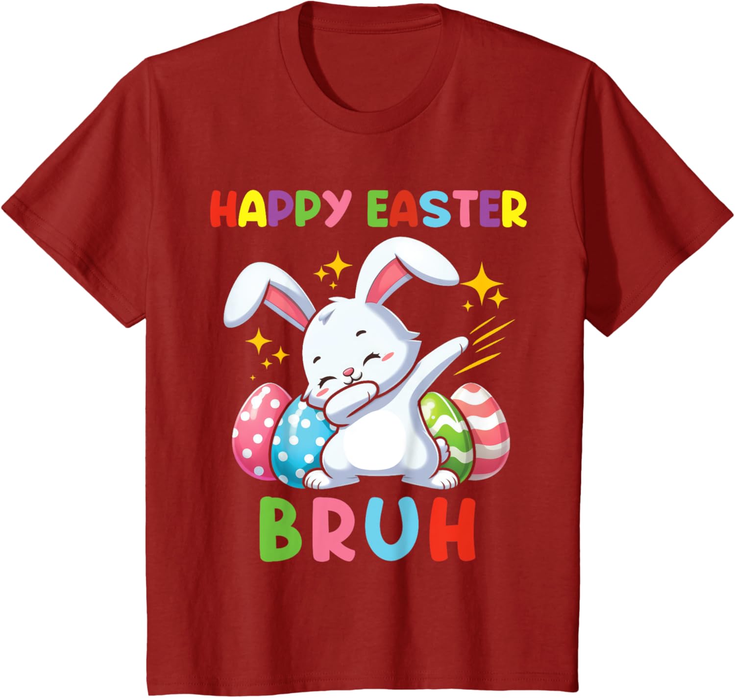 Dabbing Bunny Easter Bruh, Funny Kid T-Shirt