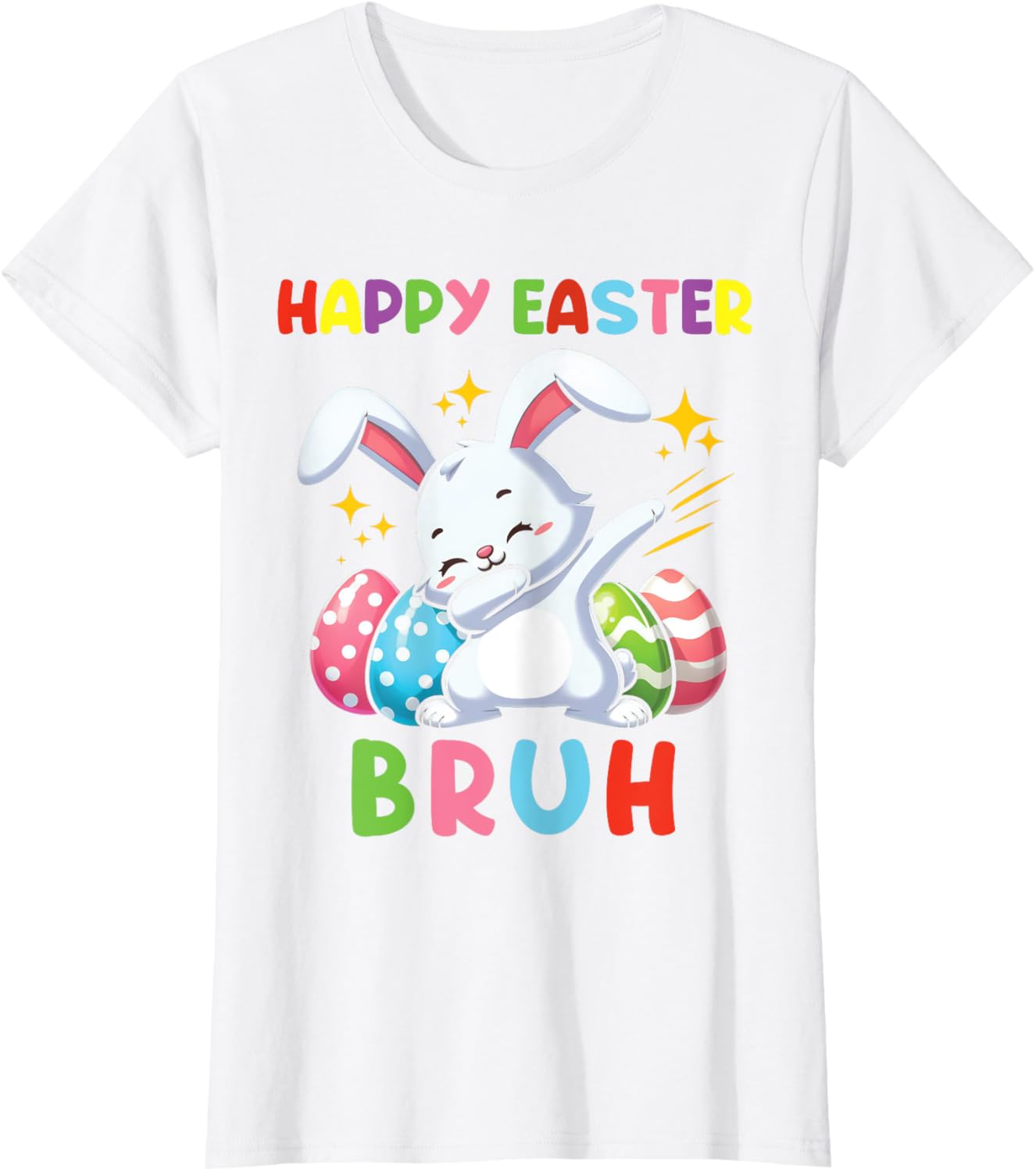 Dabbing Bunny Easter Bruh, Funny Kid T-Shirt