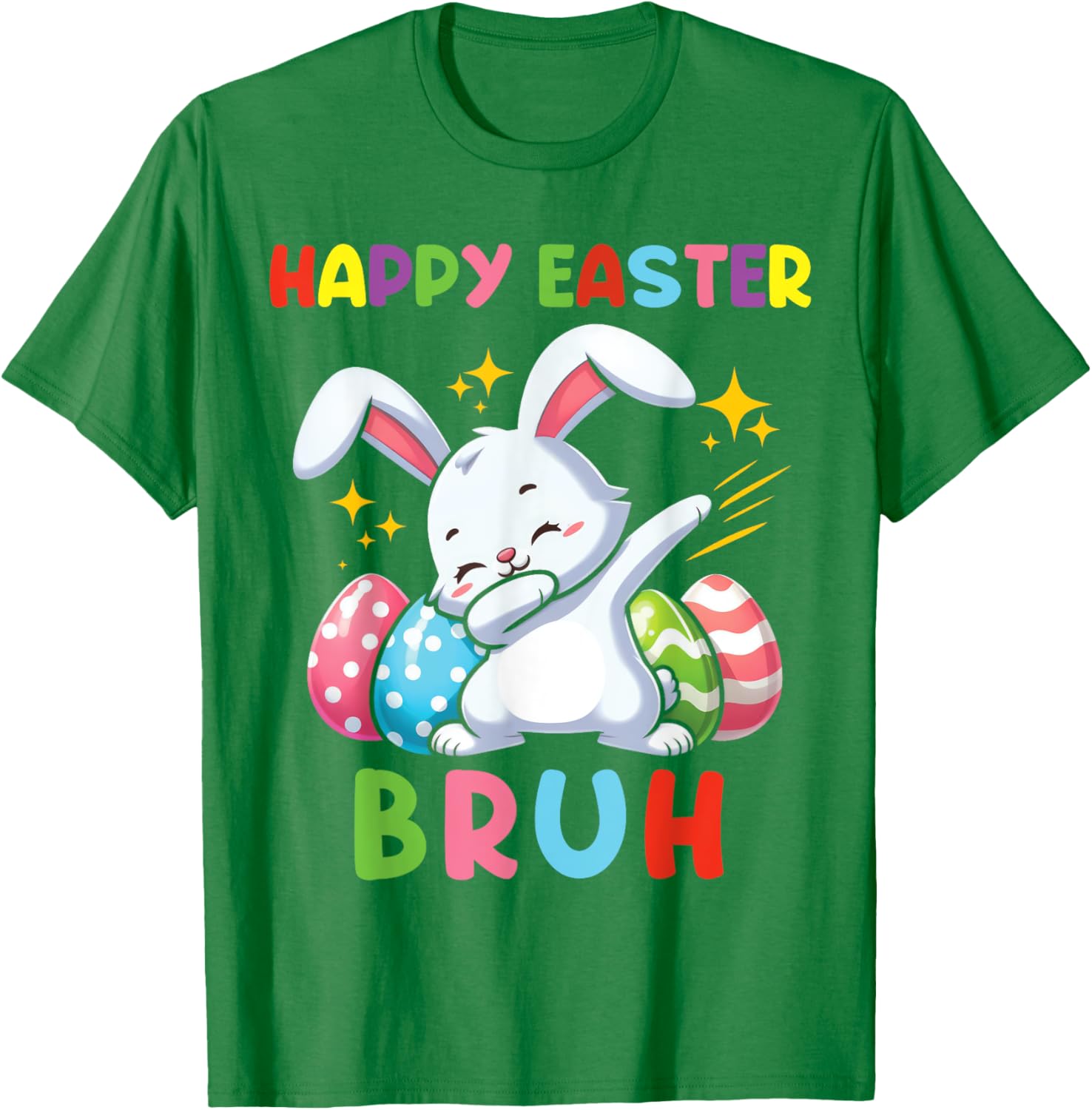 Dabbing Bunny Easter Bruh, Funny Kid T-Shirt