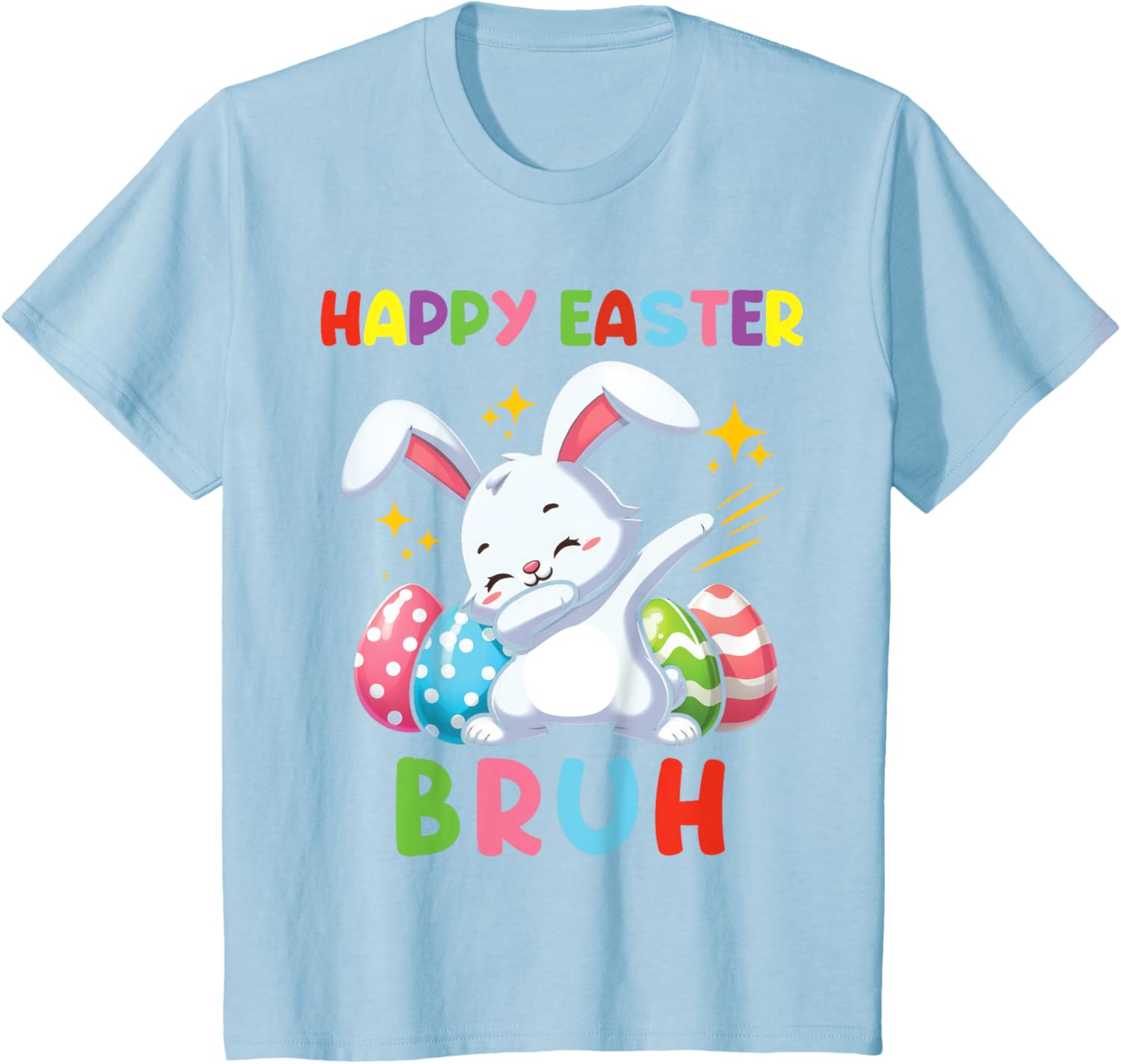 Dabbing Bunny Easter Bruh, Funny Kid T-Shirt