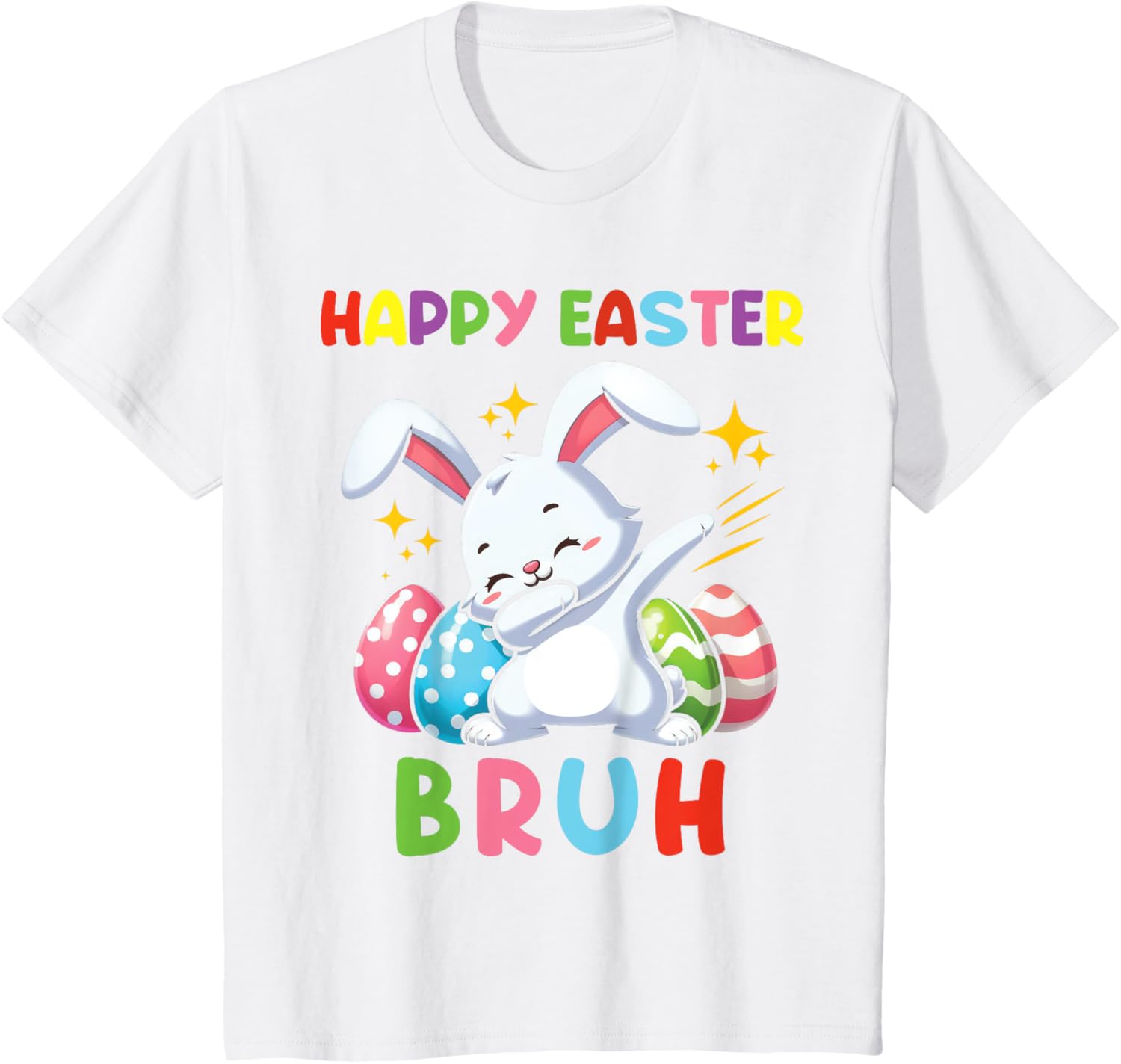 Dabbing Bunny Easter Bruh, Funny Kid T-Shirt