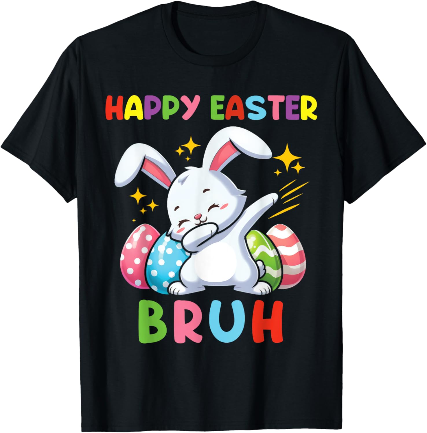 Dabbing Bunny Easter Bruh, Funny Kid T-Shirt