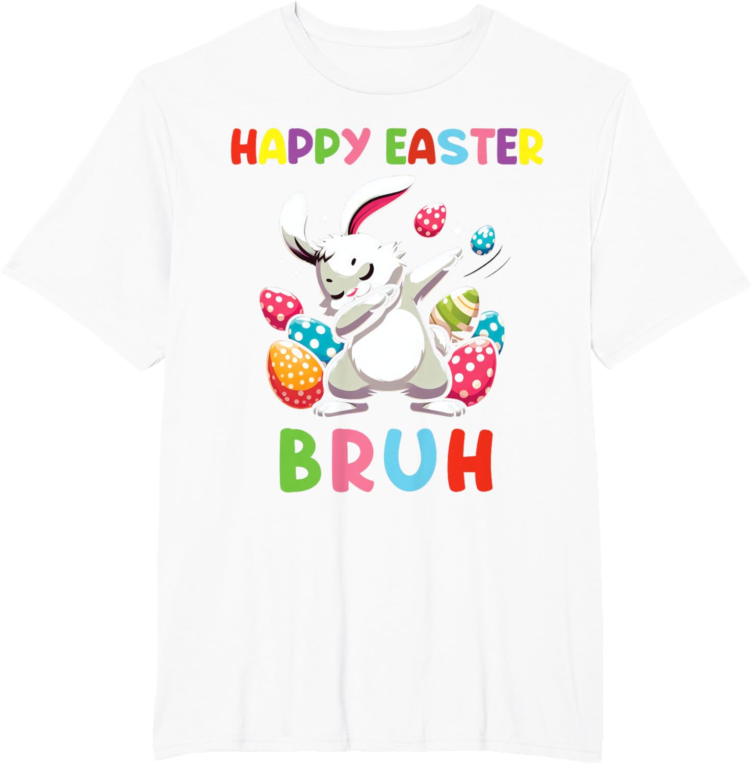 Dabbing Bunny Easter Bruh, Funny Kid T-Shirt