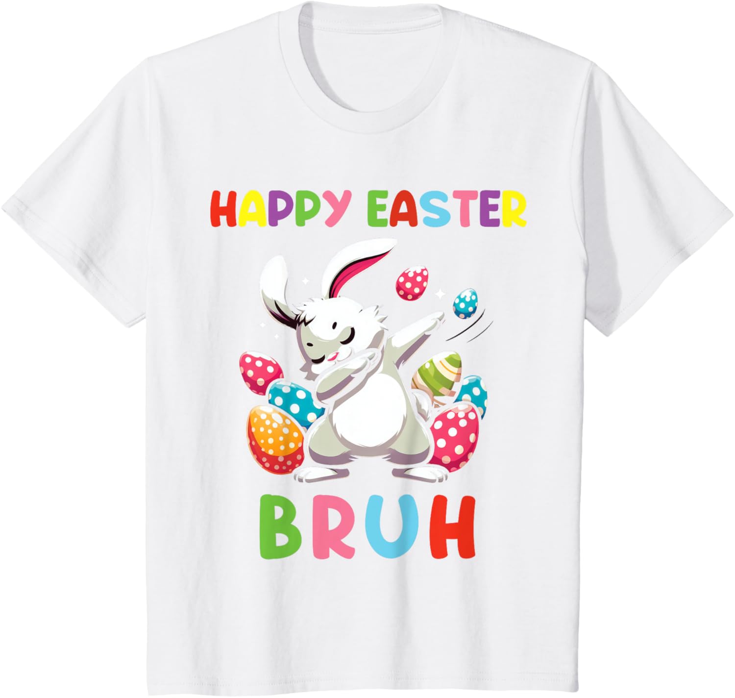 Dabbing Bunny Easter Bruh, Funny Kid T-Shirt