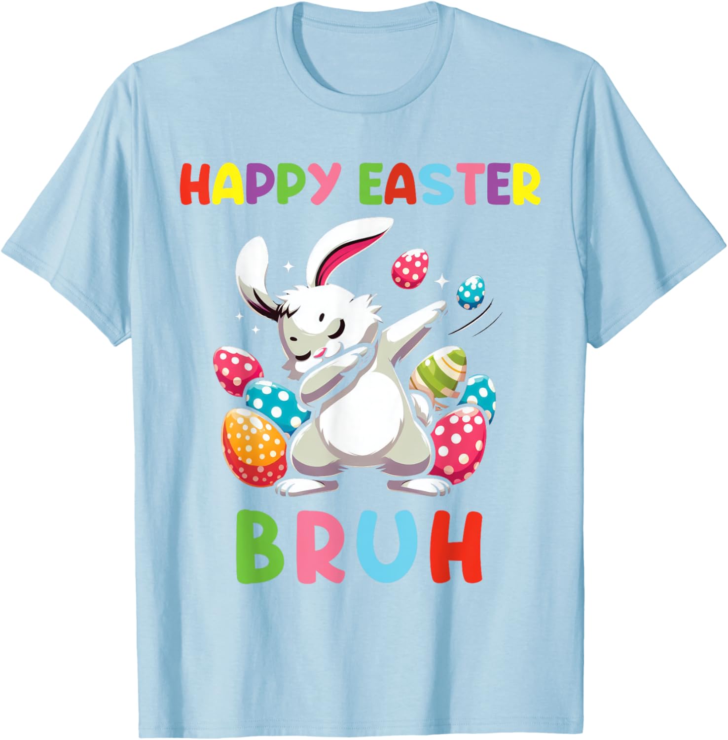 Dabbing Bunny Easter Bruh, Funny Kid T-Shirt