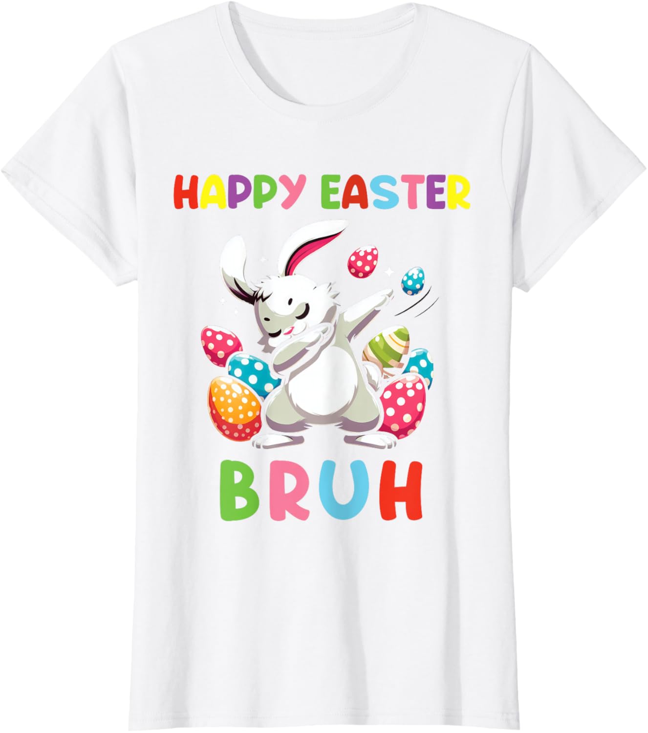 Dabbing Bunny Easter Bruh, Funny Kid T-Shirt