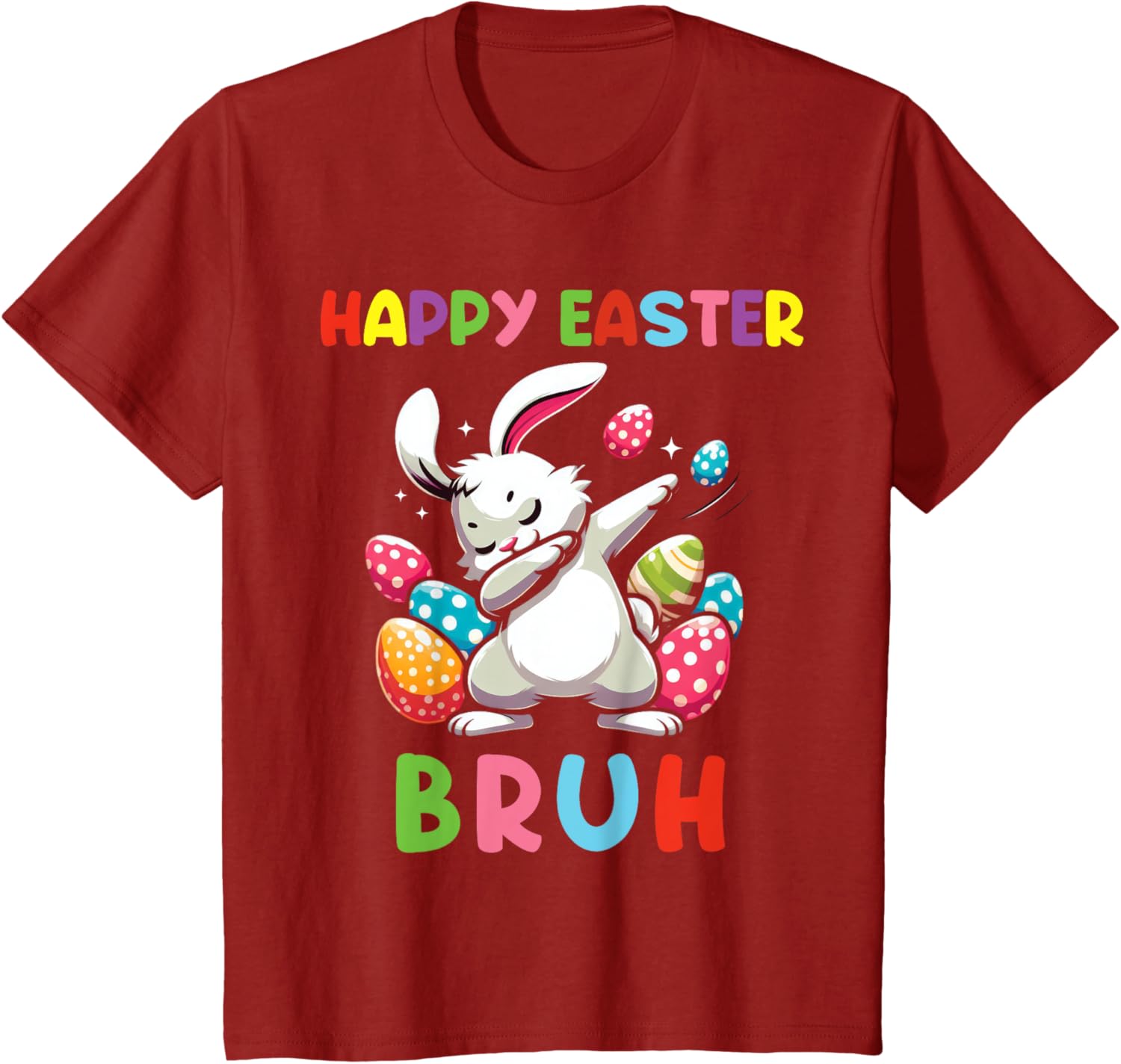 Dabbing Bunny Easter Bruh, Funny Kid T-Shirt