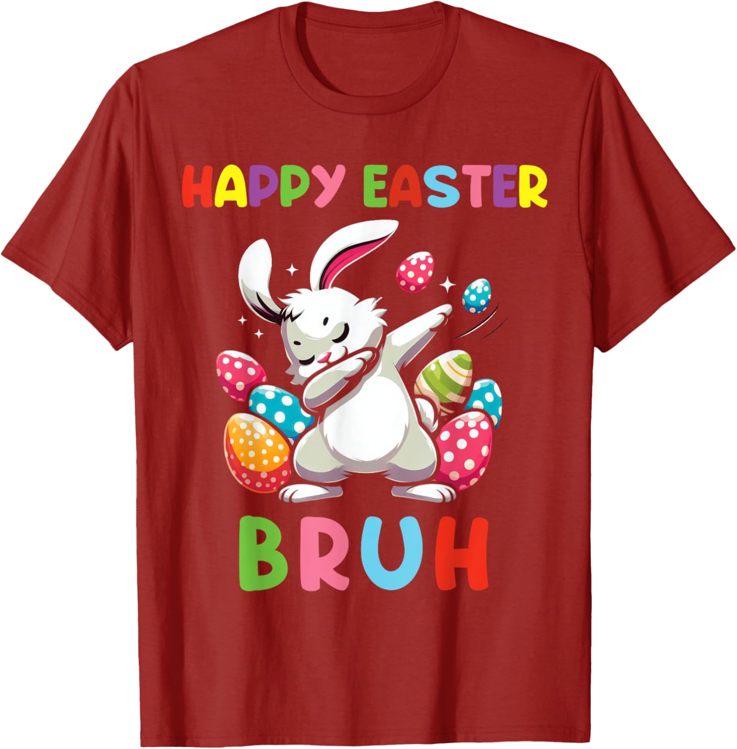 Dabbing Bunny Easter Bruh, Funny Kid T-Shirt