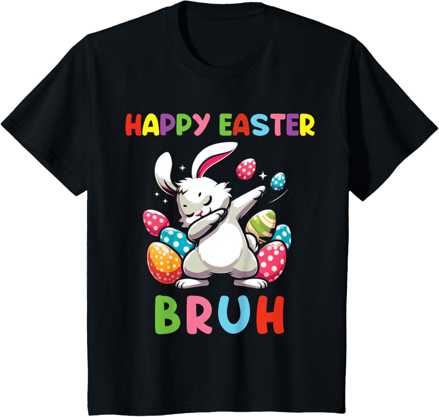 Dabbing Bunny Easter Bruh, Funny Kid T-Shirt