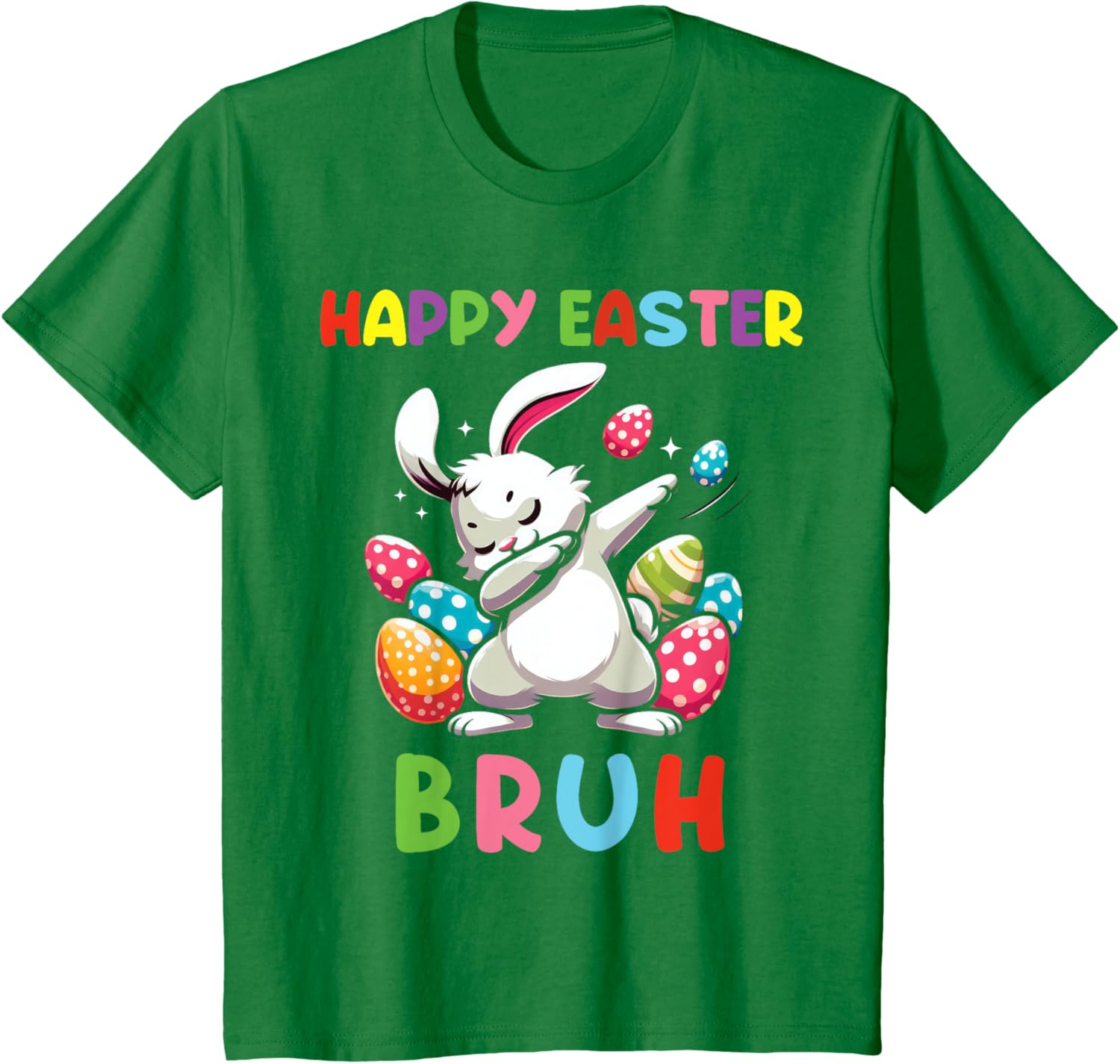 Dabbing Bunny Easter Bruh, Funny Kid T-Shirt