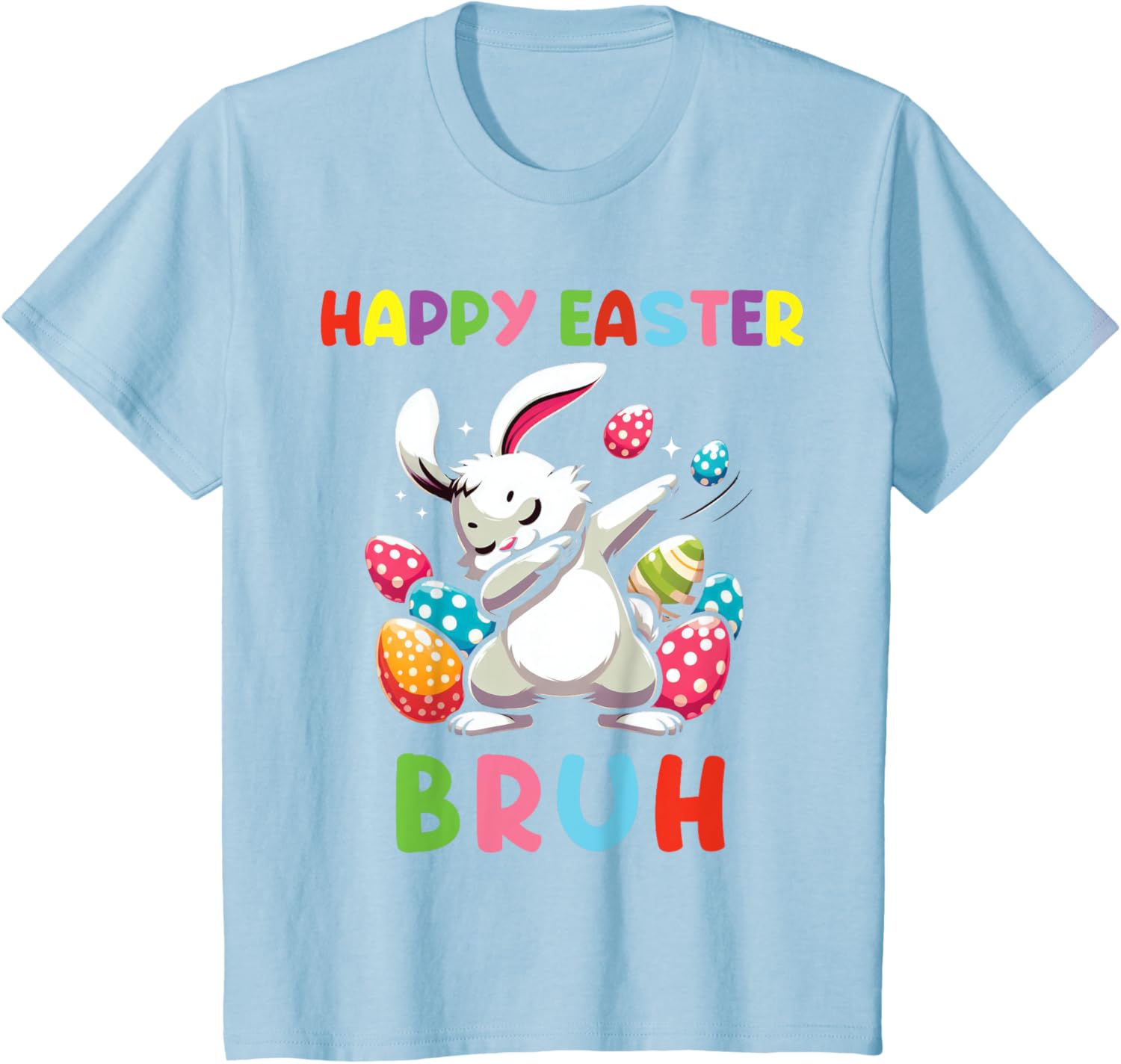 Dabbing Bunny Easter Bruh, Funny Kid T-Shirt