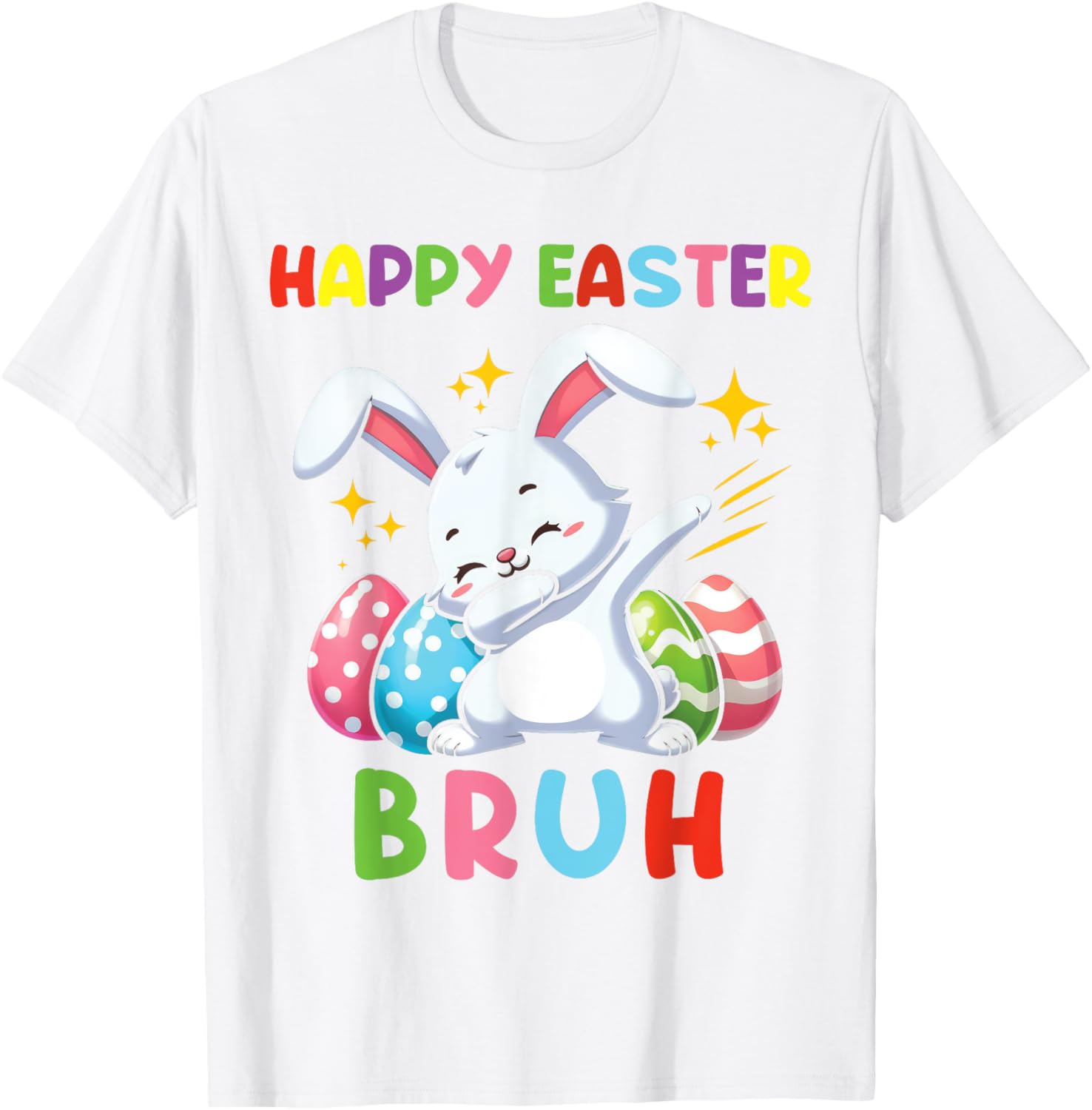 Dabbing Bunny Easter Bruh, Funny Kid T-Shirt