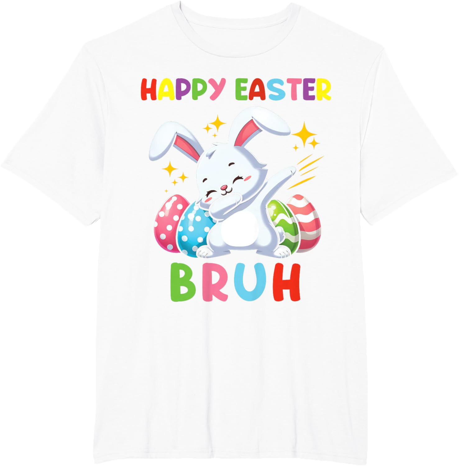 Dabbing Bunny Easter Bruh, Funny Kid T-Shirt