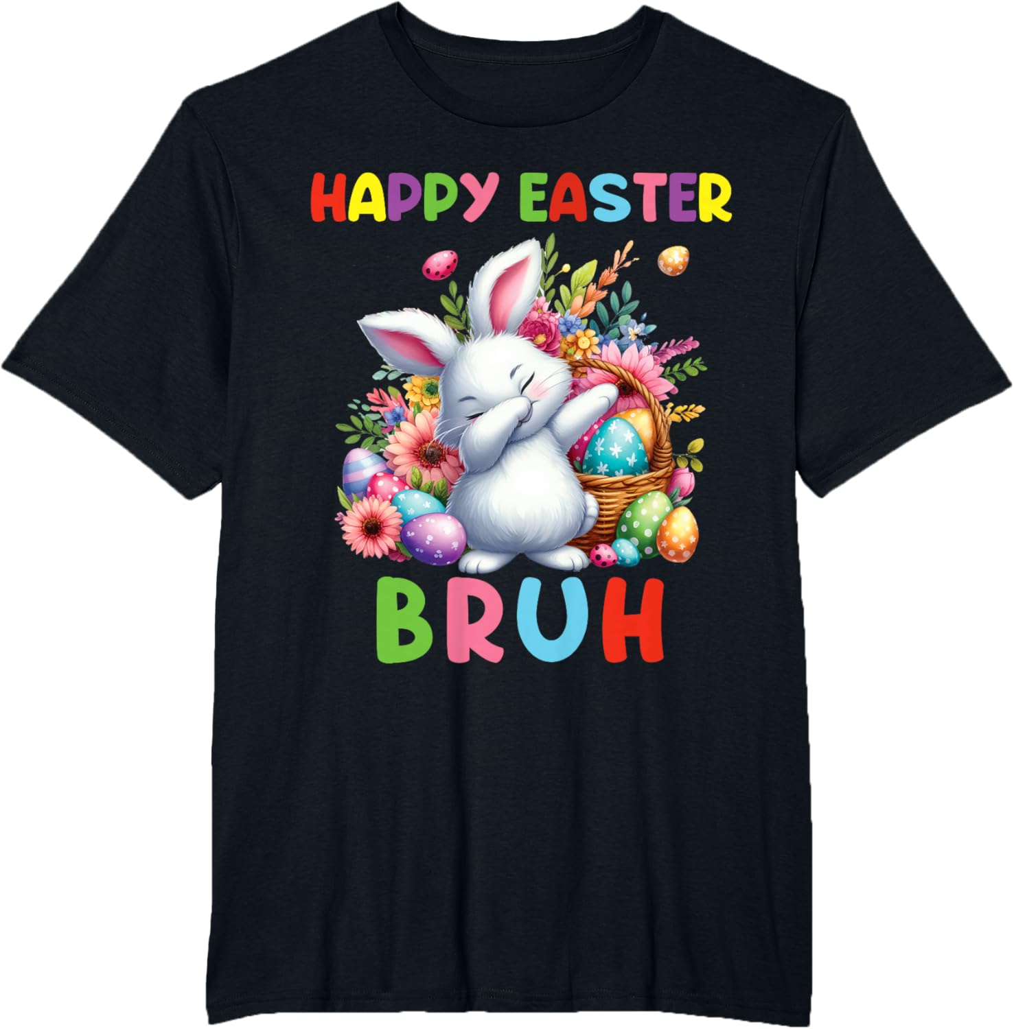 Dabbing Bunny Easter Bruh, Funny Kid T-Shirt