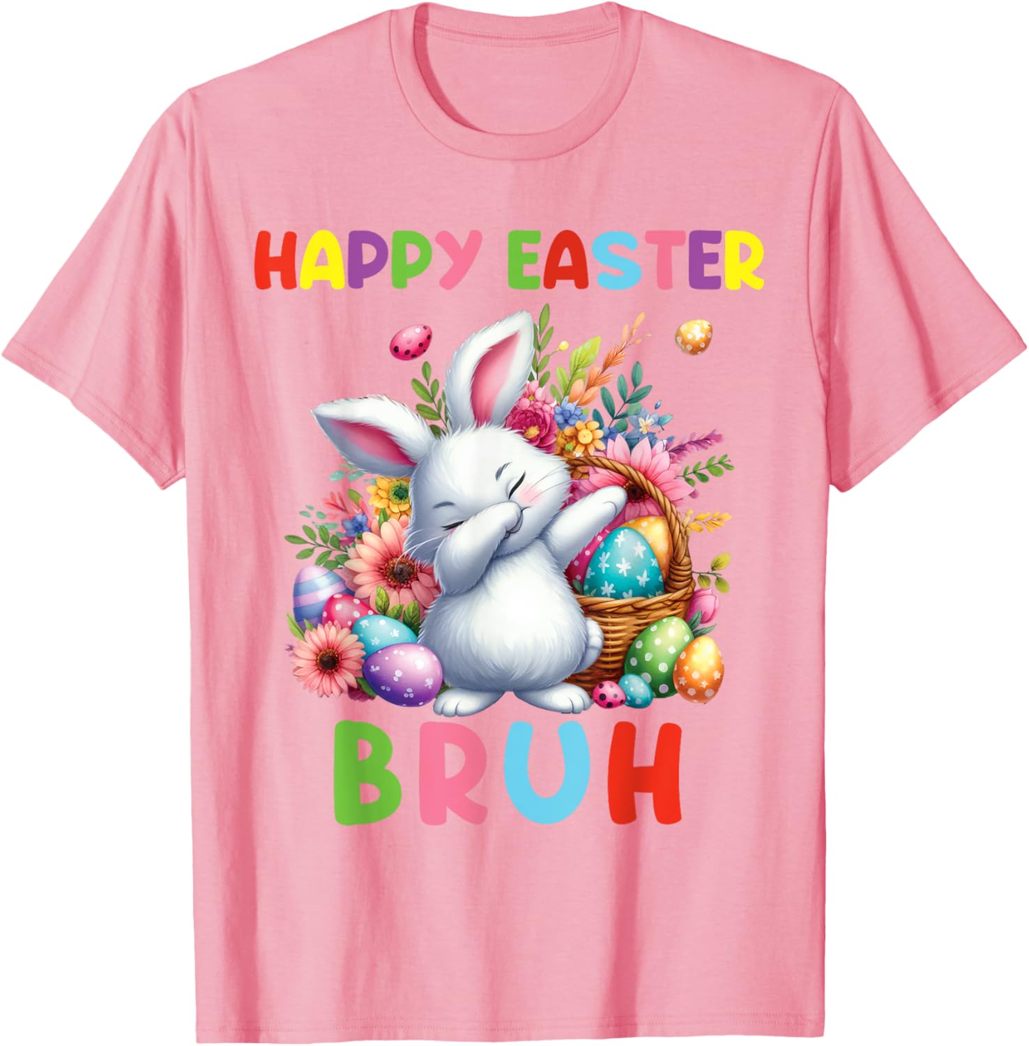 Dabbing Bunny Easter Bruh, Funny Kid T-Shirt