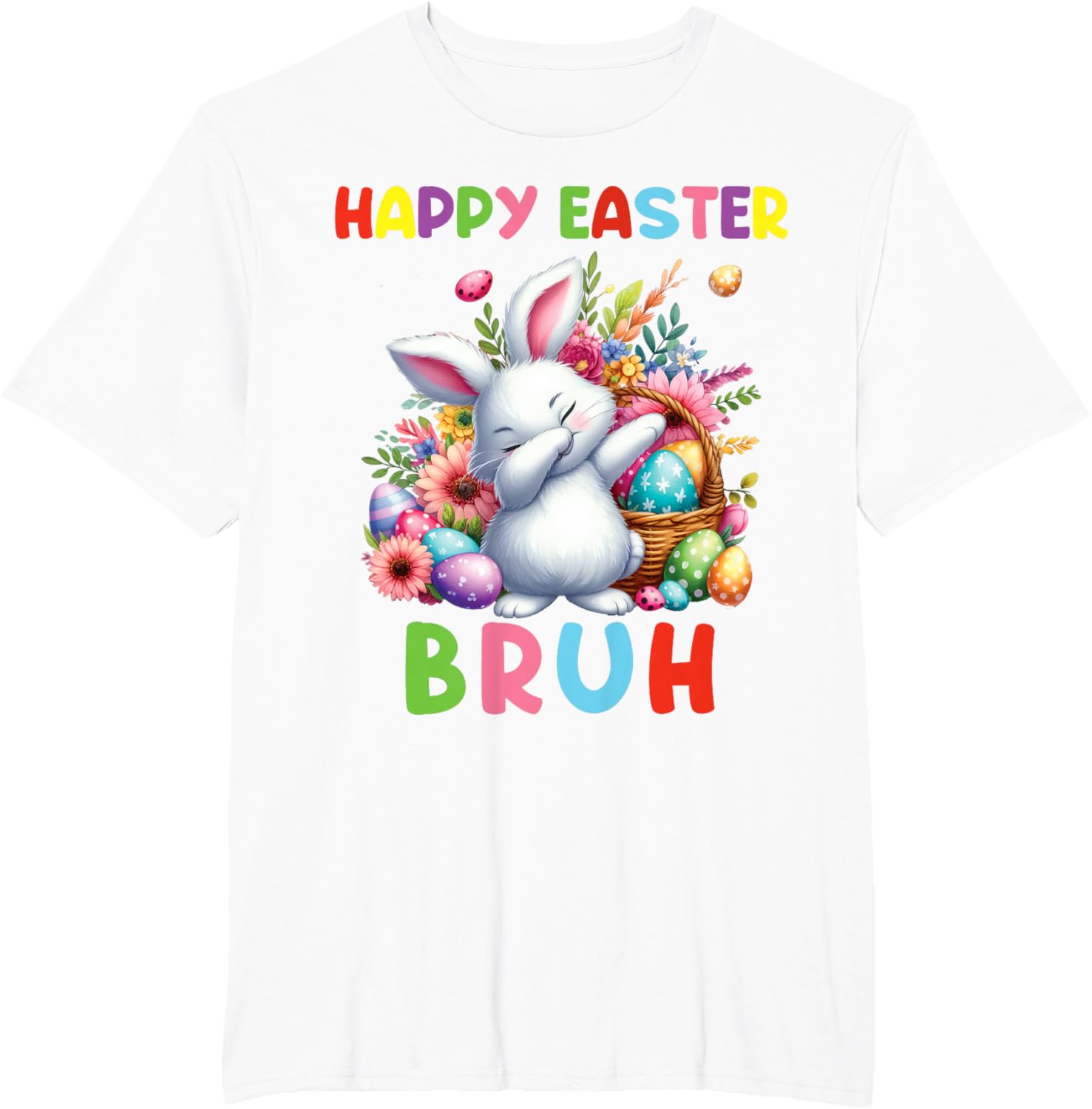 Dabbing Bunny Easter Bruh, Funny Kid T-Shirt