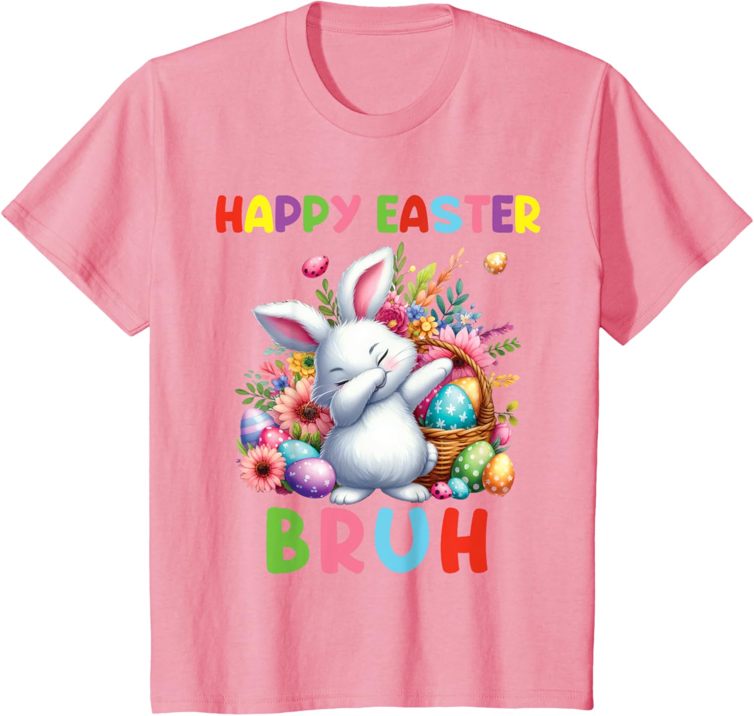 Dabbing Bunny Easter Bruh, Funny Kid T-Shirt