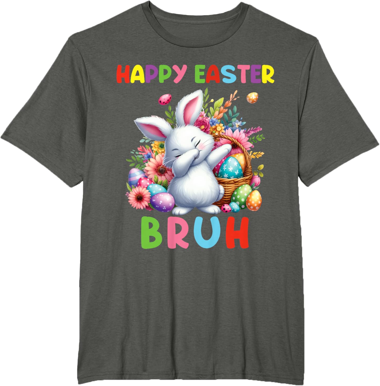 Dabbing Bunny Easter Bruh, Funny Kid T-Shirt