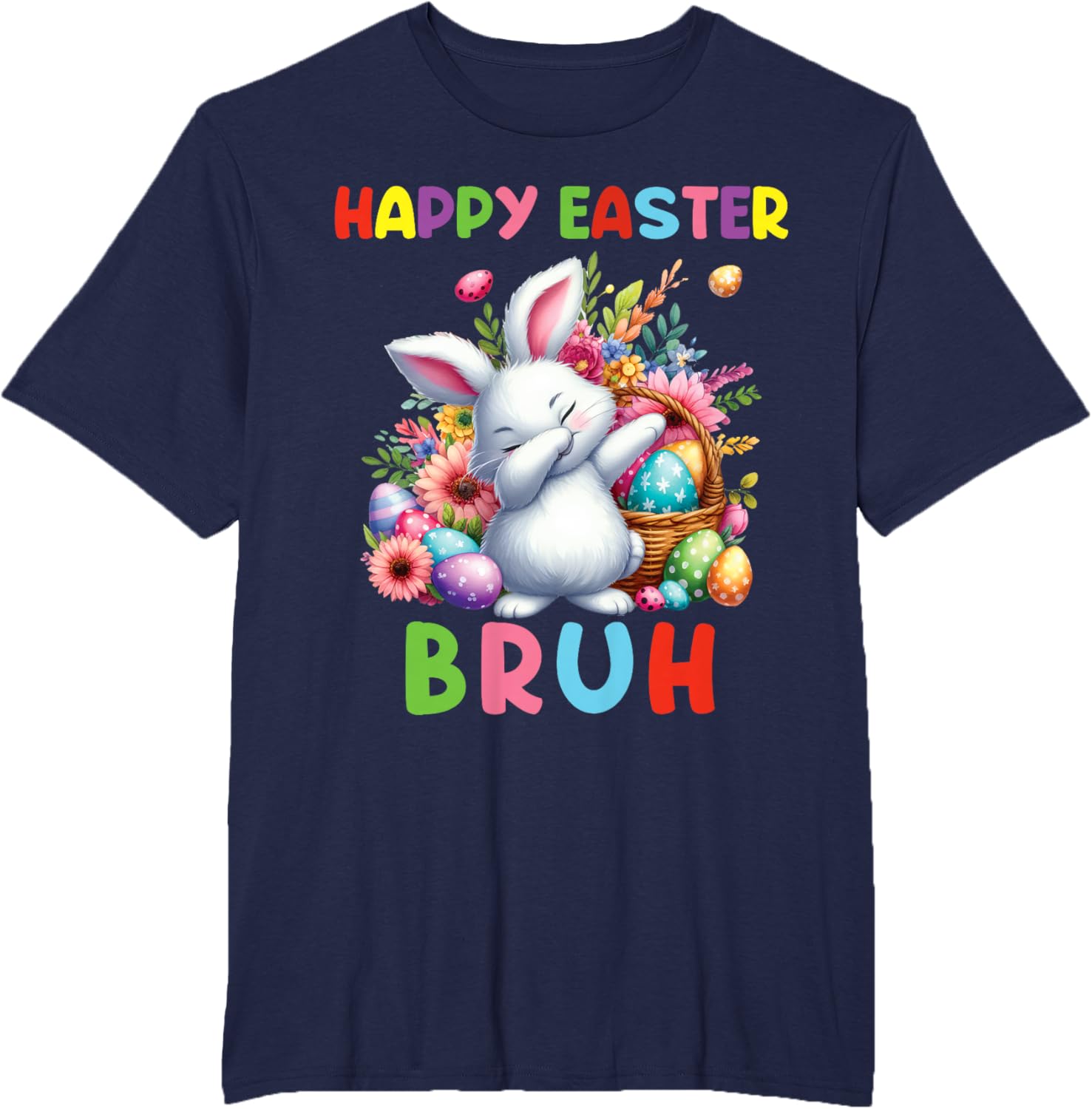 Dabbing Bunny Easter Bruh, Funny Kid T-Shirt