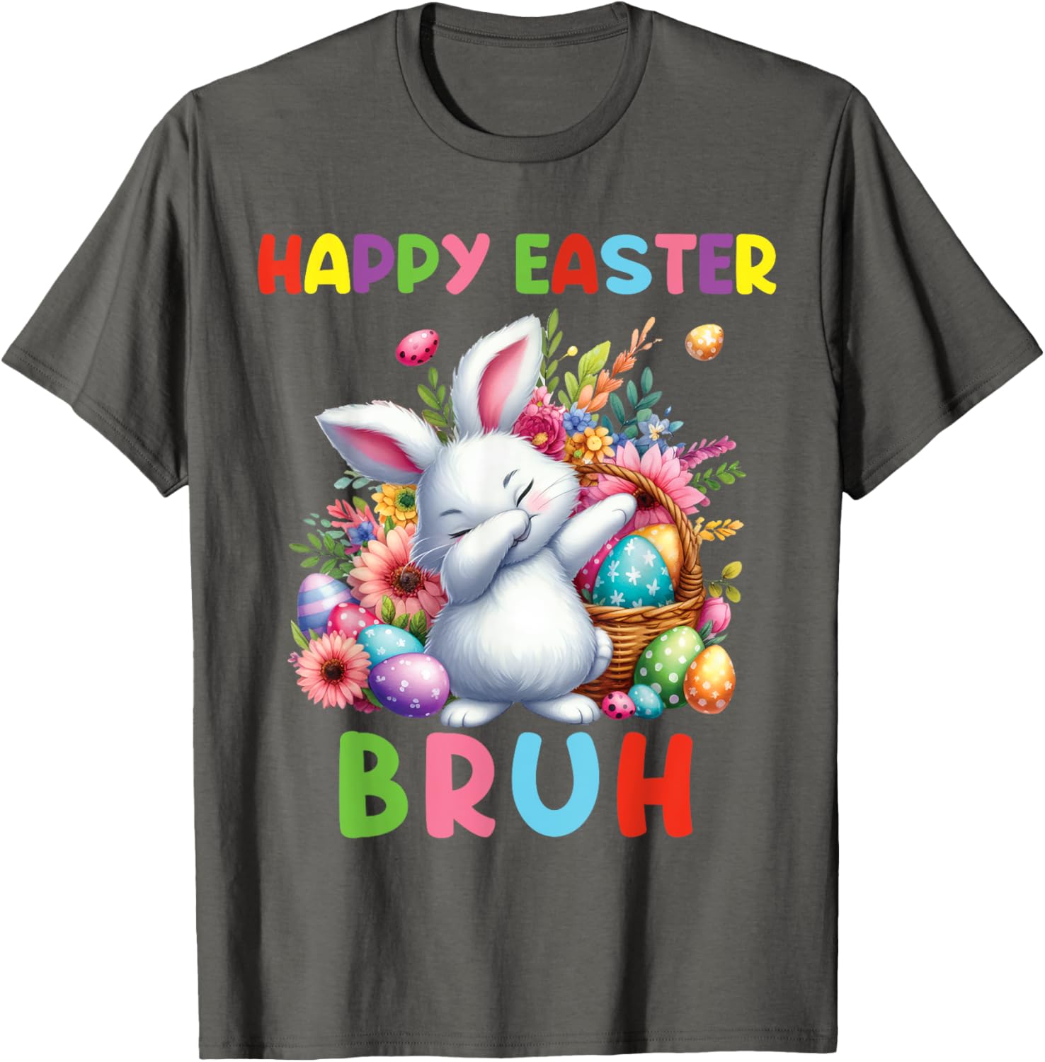 Dabbing Bunny Easter Bruh, Funny Kid T-Shirt