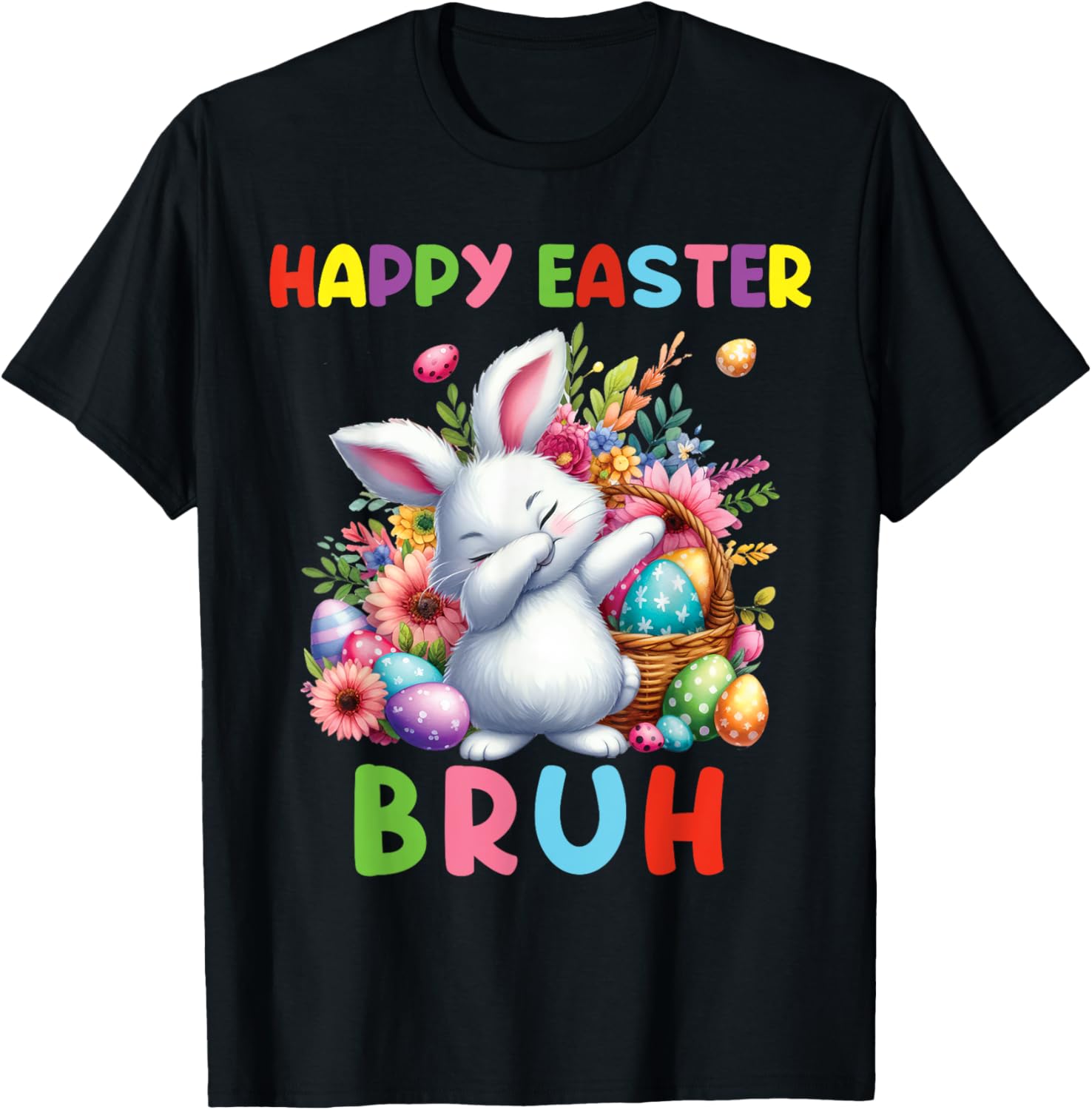 Dabbing Bunny Easter Bruh, Funny Kid T-Shirt