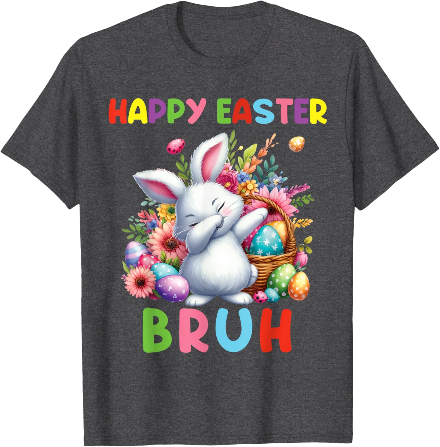 Dabbing Bunny Easter Bruh, Funny Kid T-Shirt