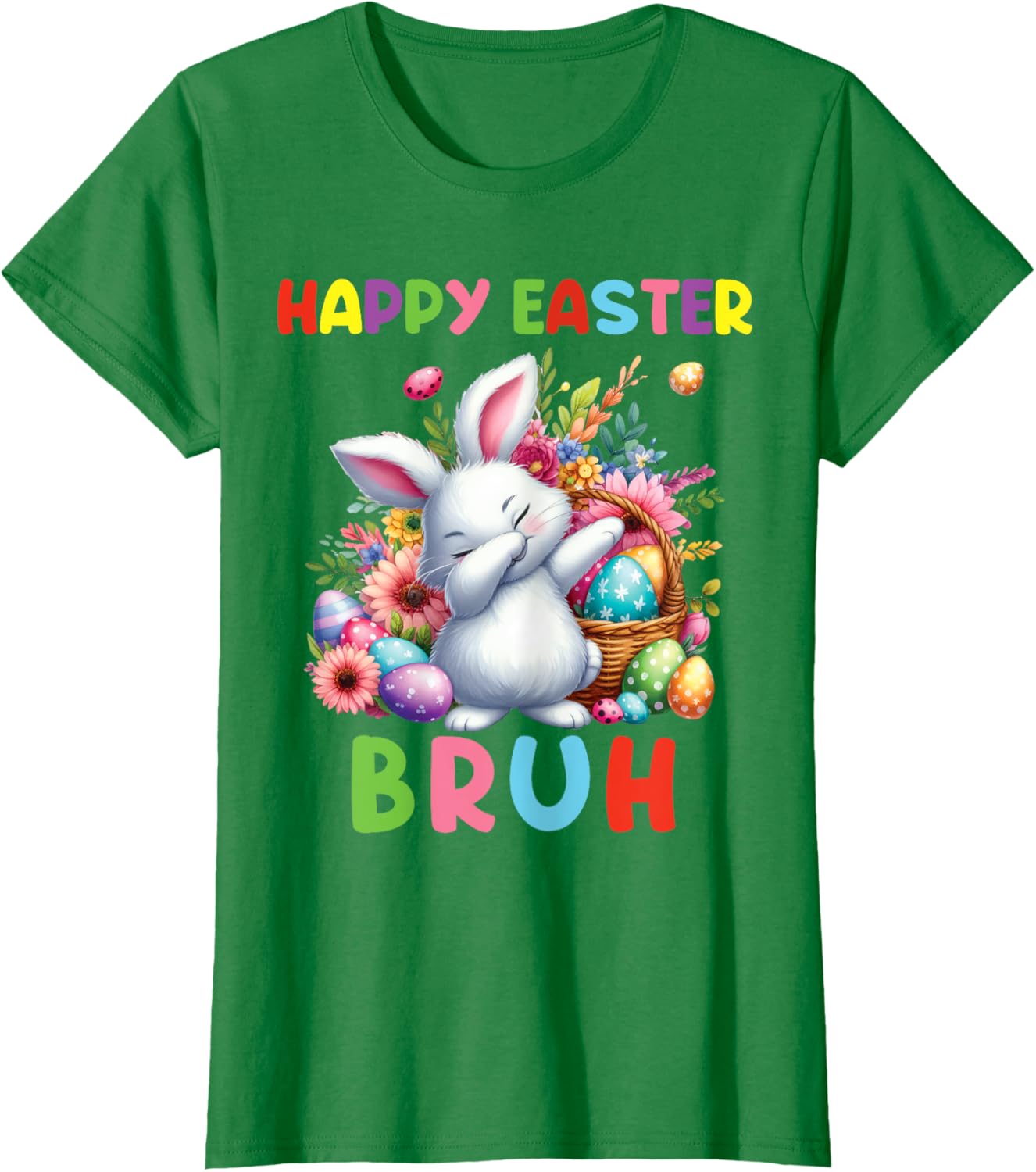 Dabbing Bunny Easter Bruh, Funny Kid T-Shirt