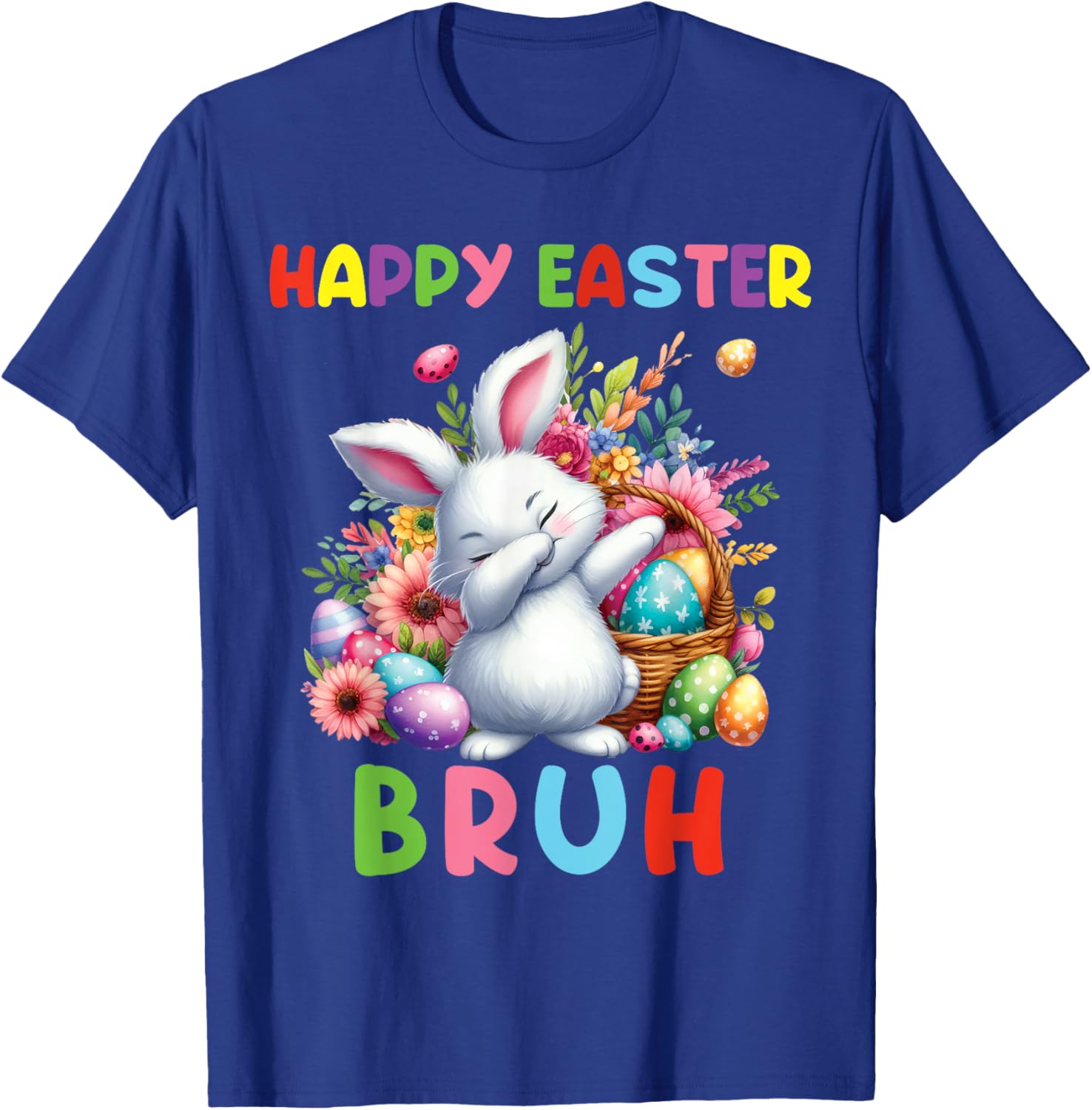 Dabbing Bunny Easter Bruh, Funny Kid T-Shirt