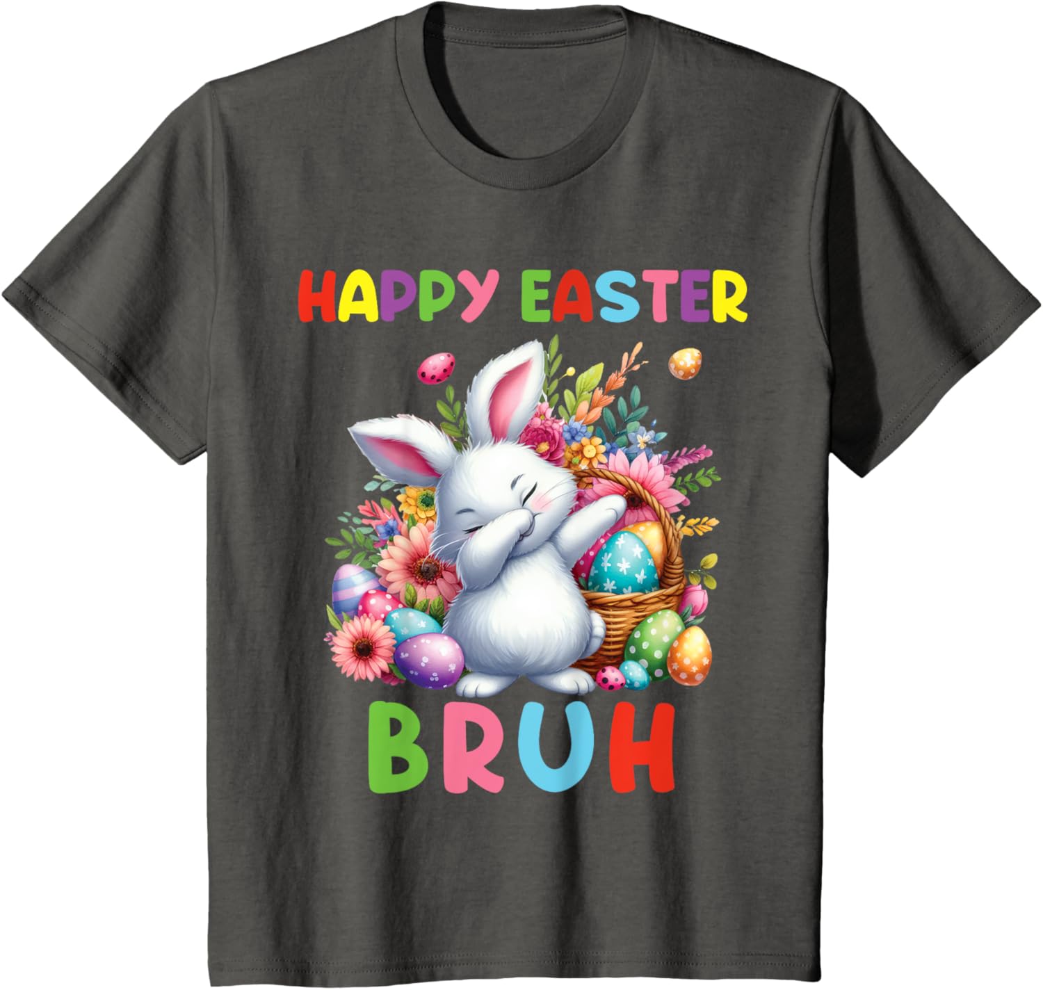 Dabbing Bunny Easter Bruh, Funny Kid T-Shirt