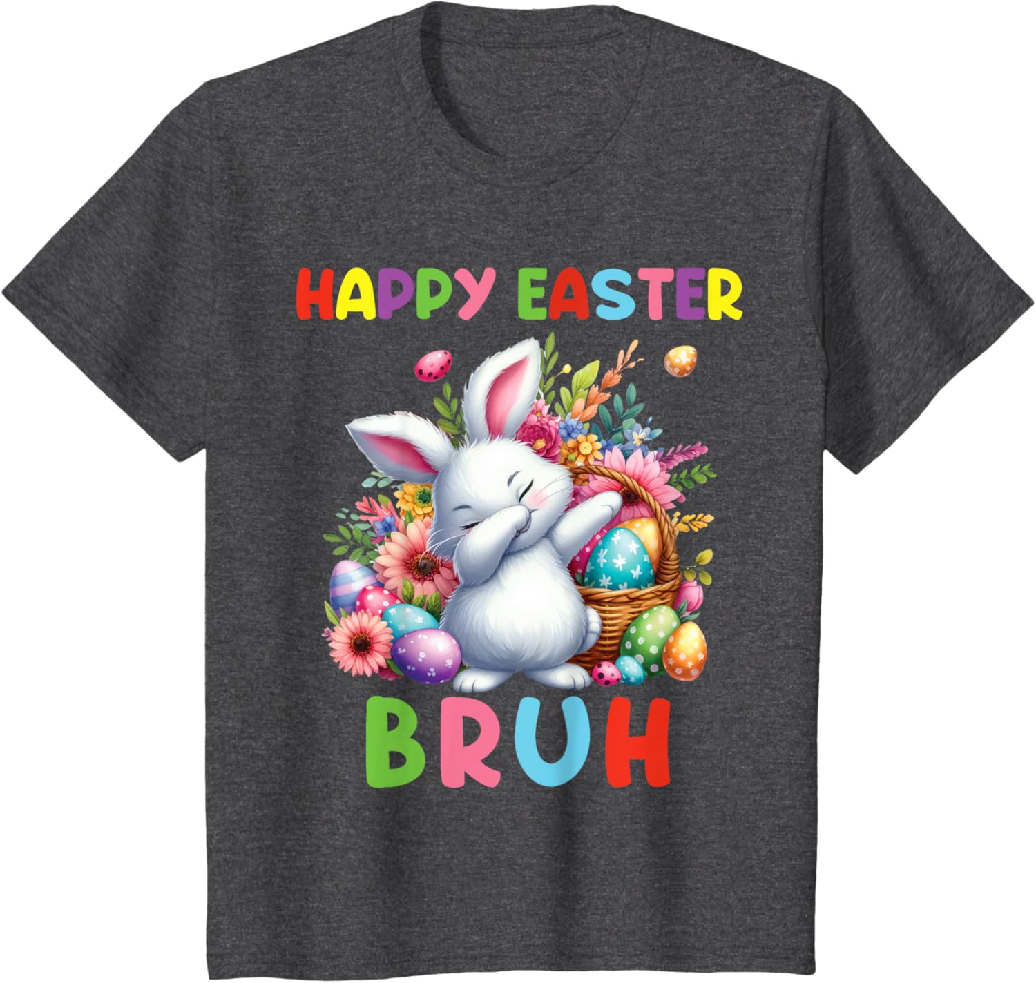 Dabbing Bunny Easter Bruh, Funny Kid T-Shirt