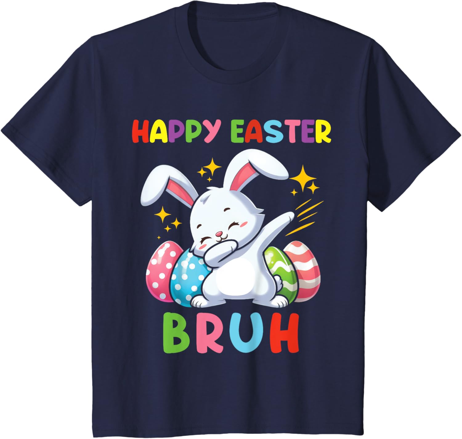 Dabbing Bunny Easter Bruh, Funny Kid T-Shirt