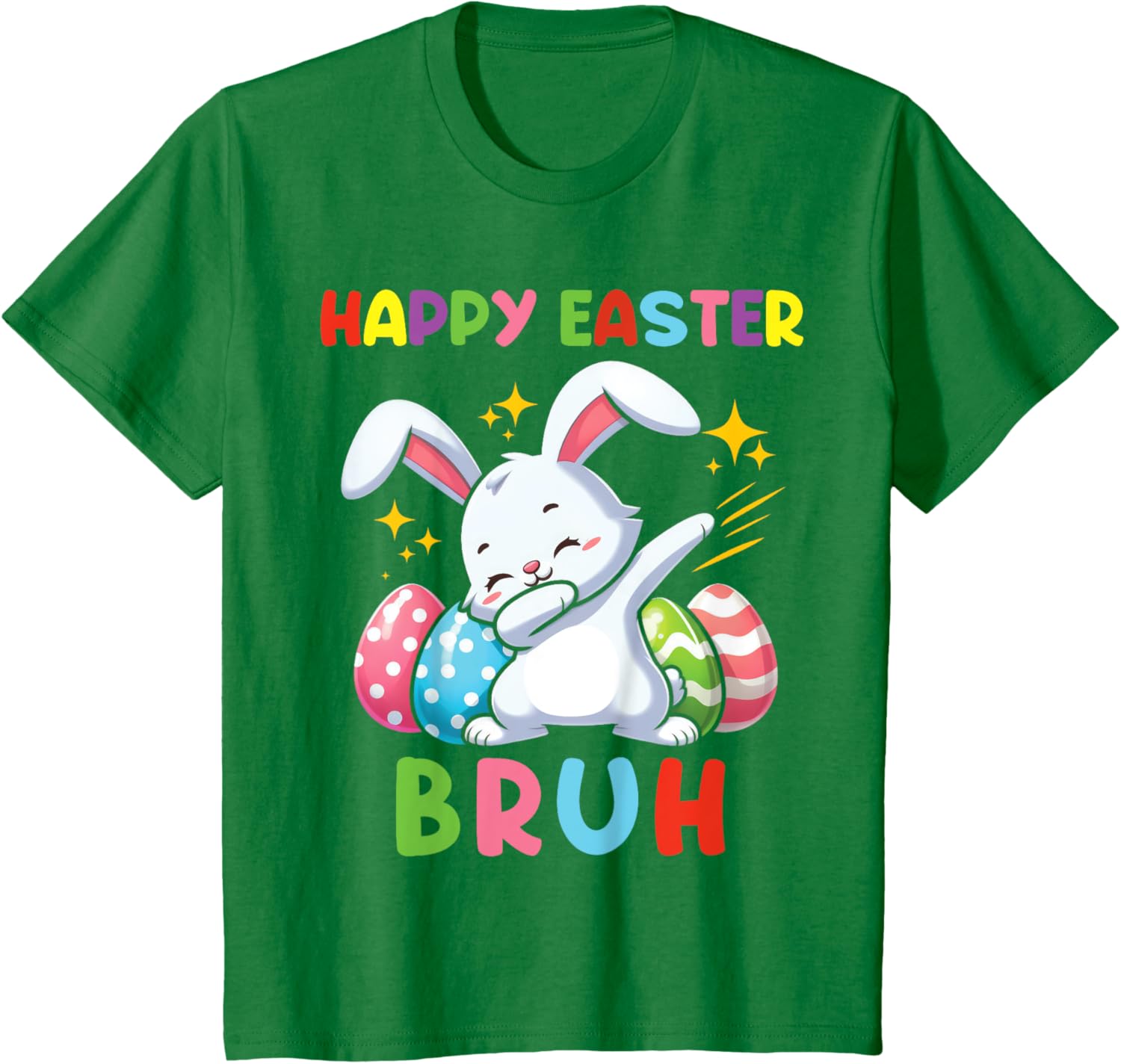 Dabbing Bunny Easter Bruh, Funny Kid T-Shirt