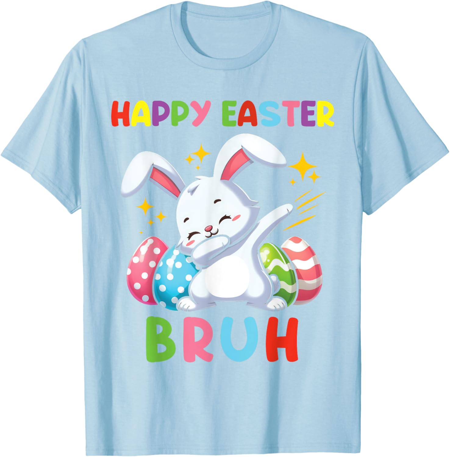 Dabbing Bunny Easter Bruh, Funny Kid T-Shirt