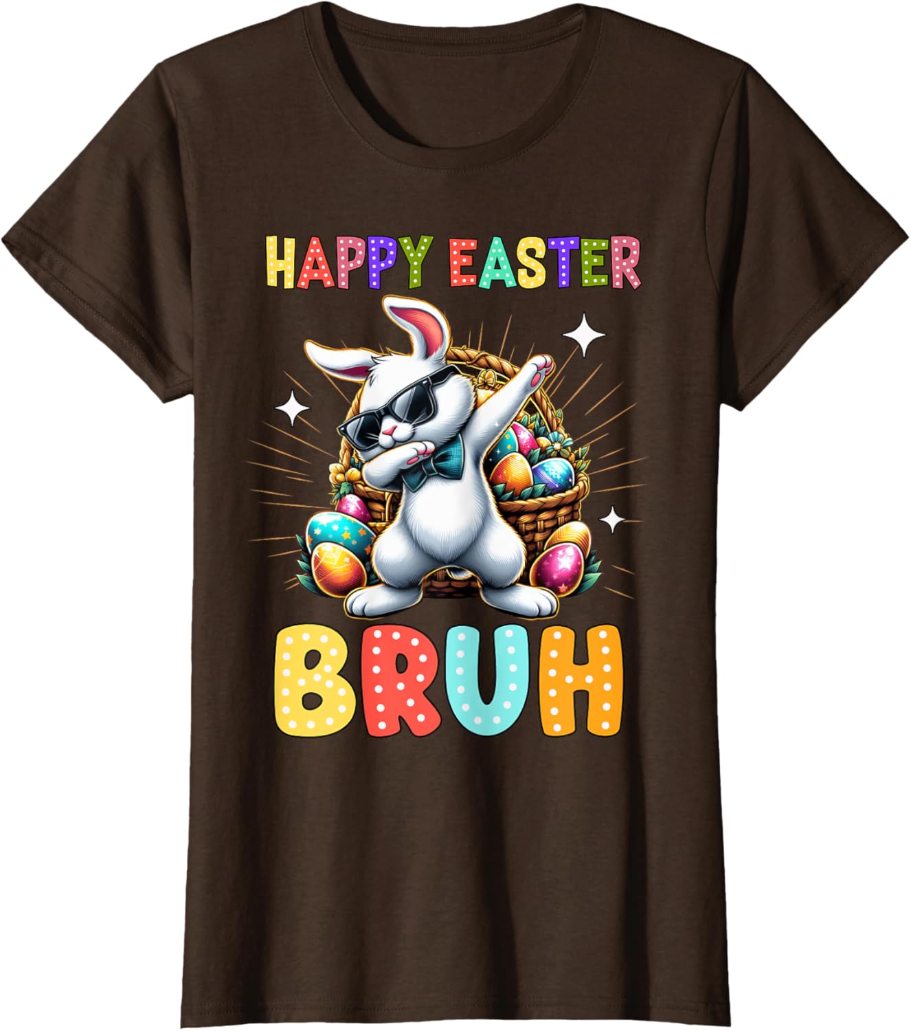 Dabbing Bunny Easter Bruh Meme Funny Saying Teens Boys Men T-Shirt