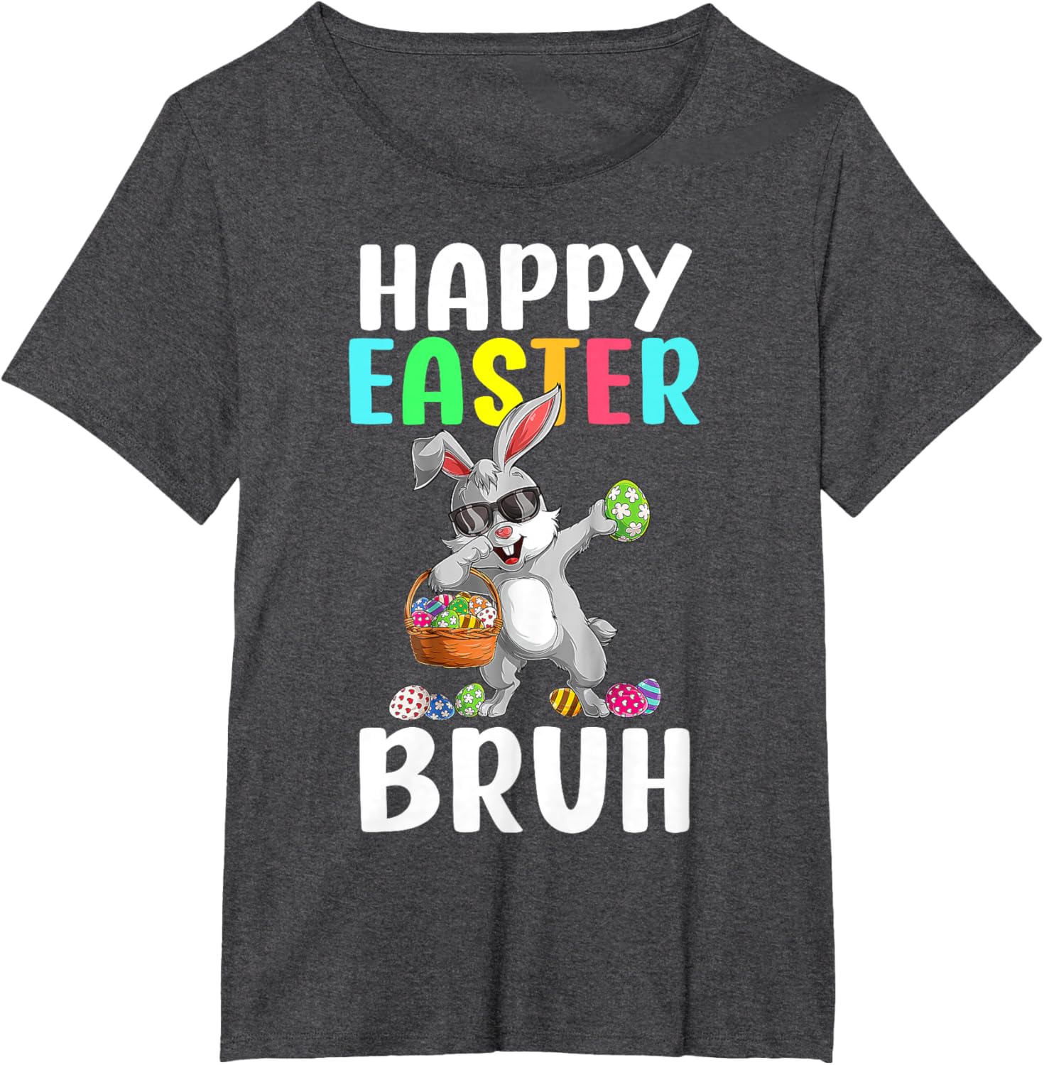 Dabbing Bunny Easter Bruh Meme Funny Saying Teens Boys Men T-Shirt